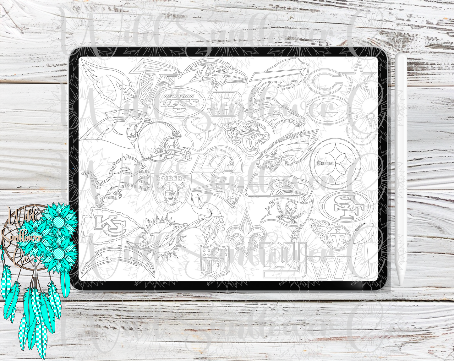 Pro Football Procreate Stamp Set