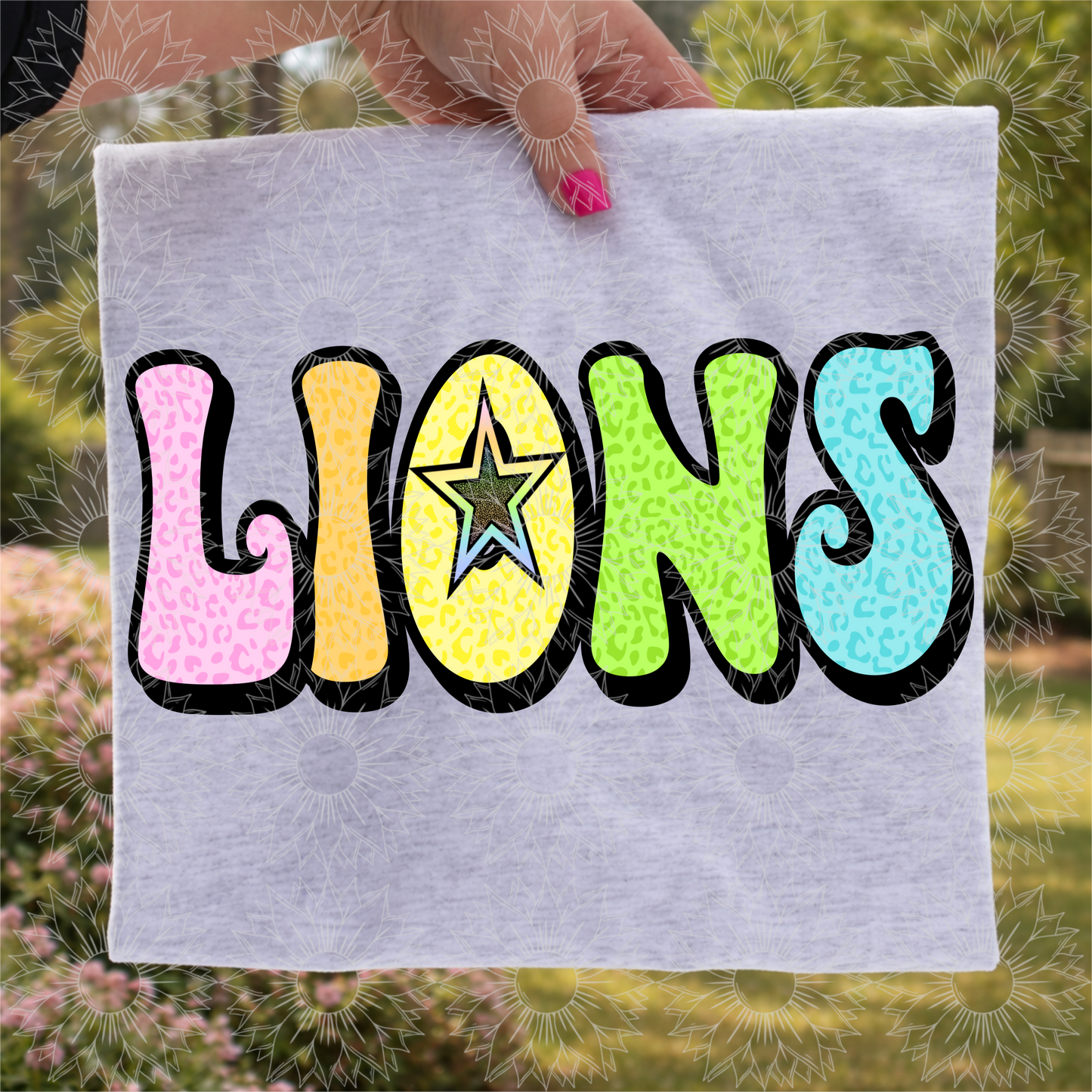 Retro Leopard Lions