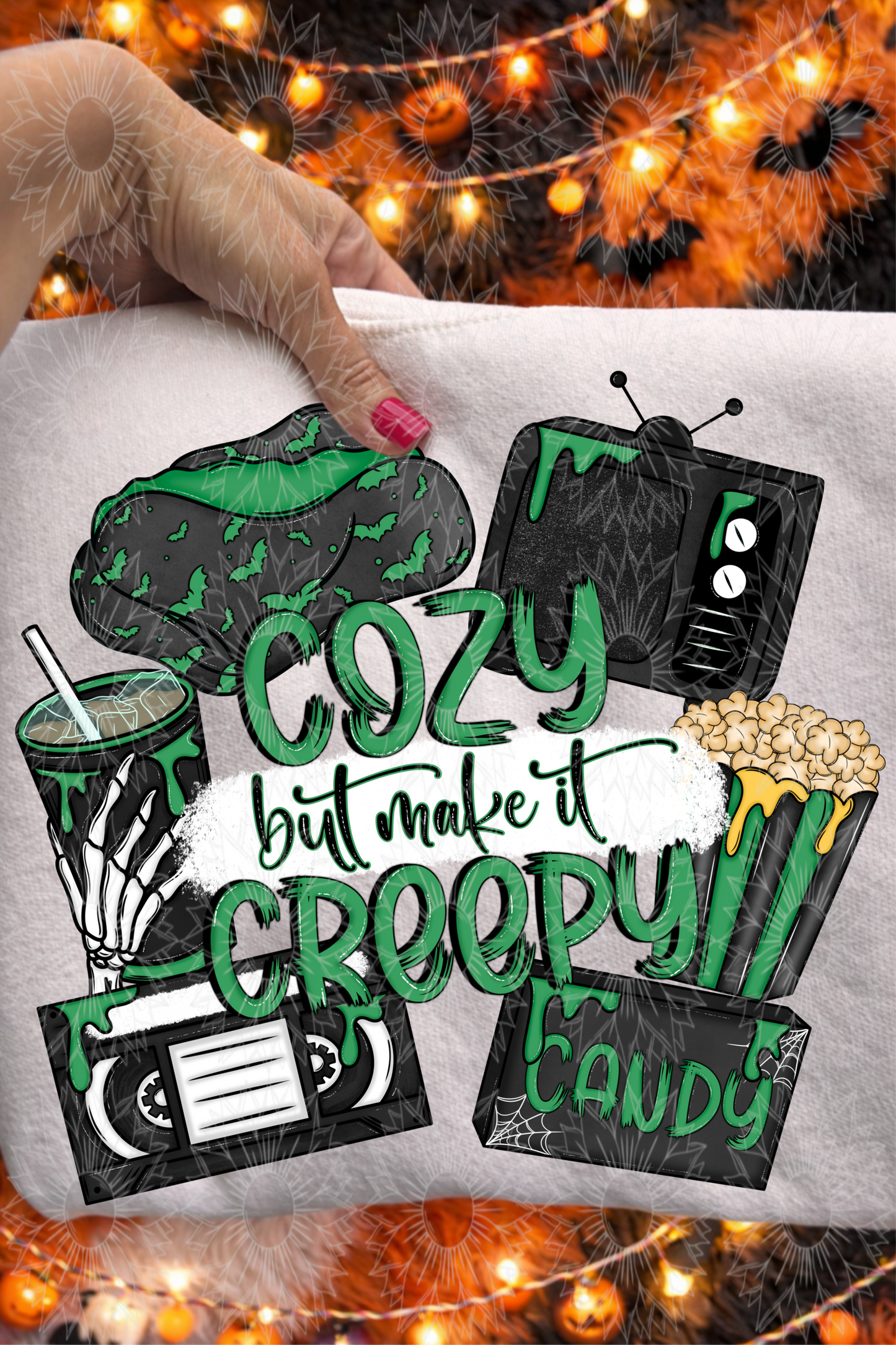 Cozy But Make It Creepy Green