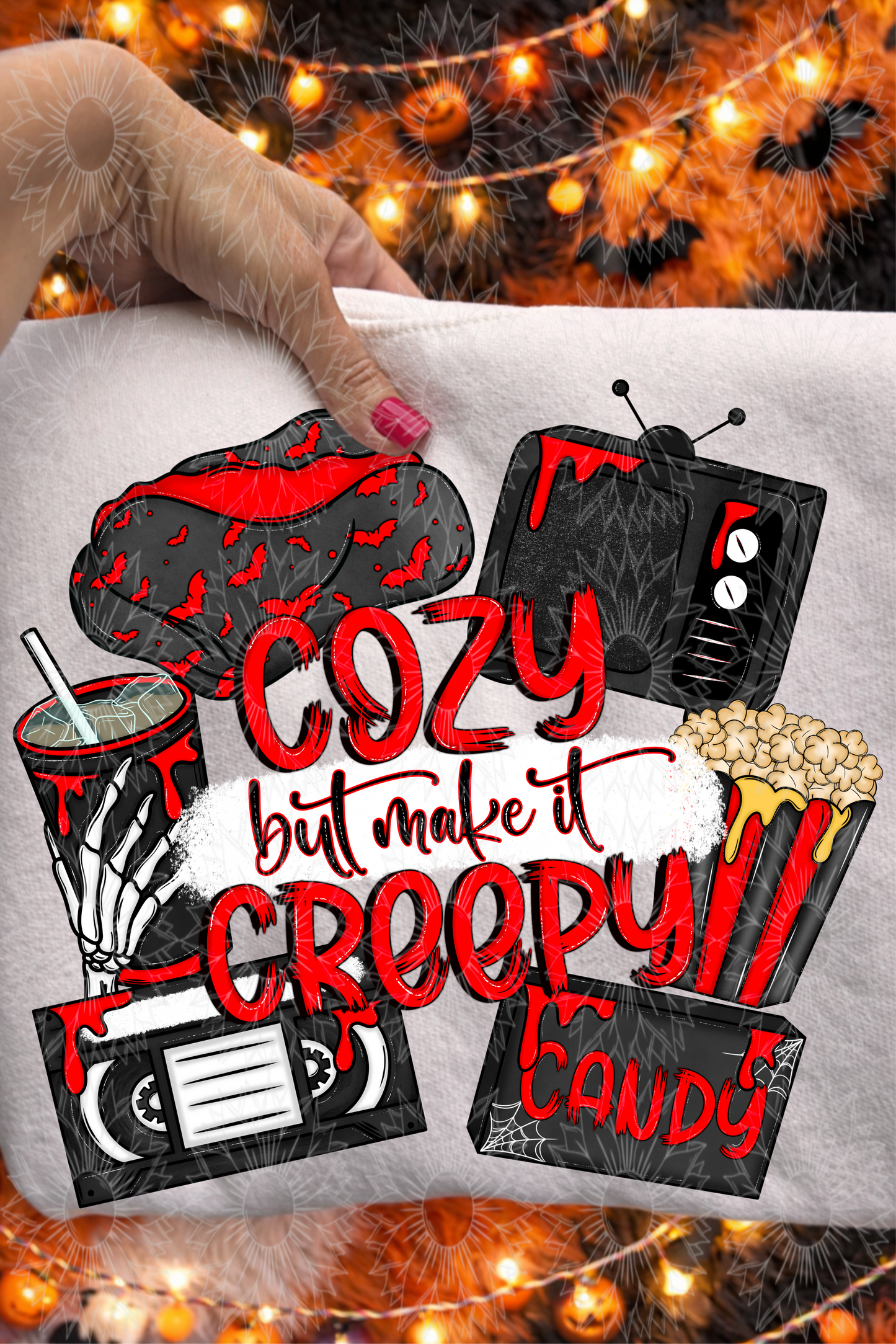 Cozy But Make It Creepy Red
