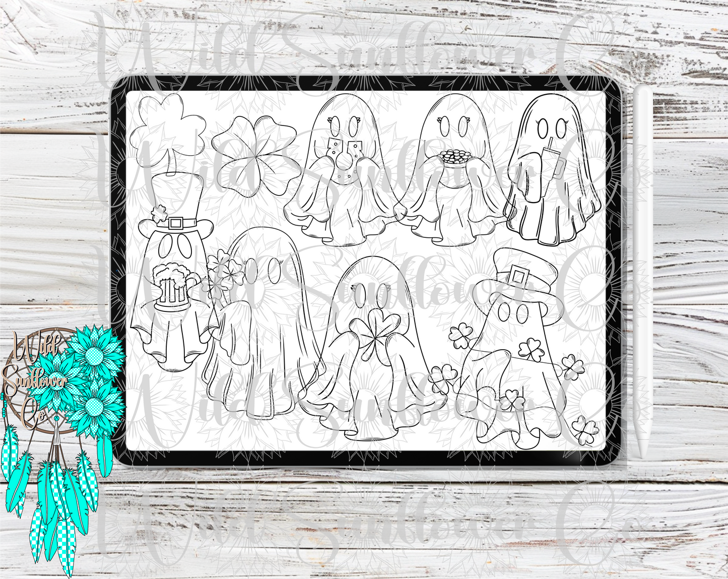Saint Patrick’s Day Ghostie’s Procreate Stamps