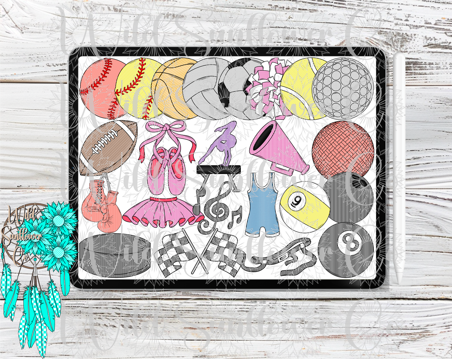 Seersucker Sports Clipart Set