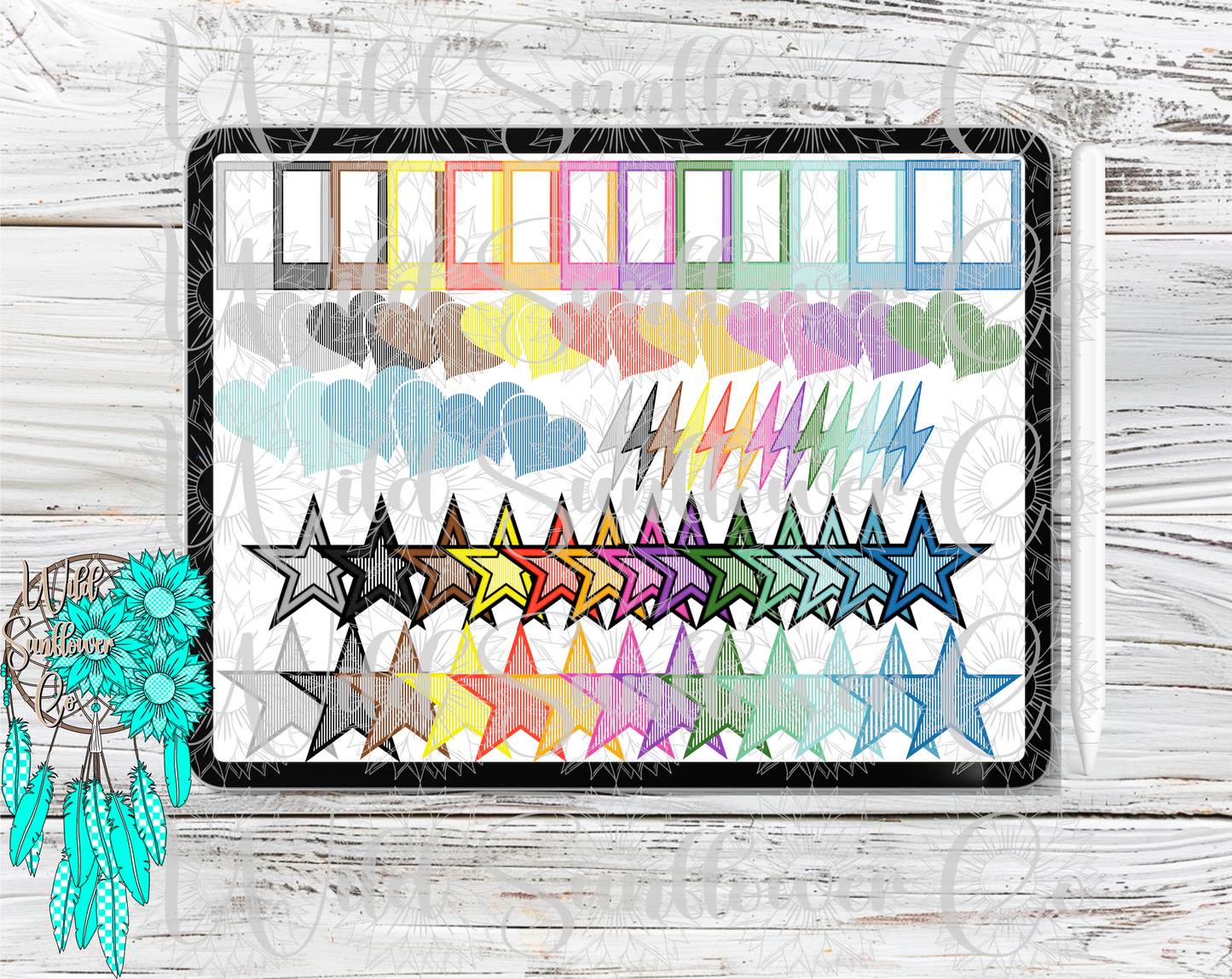 Seersucker Polaroids & Accents Clipart Set