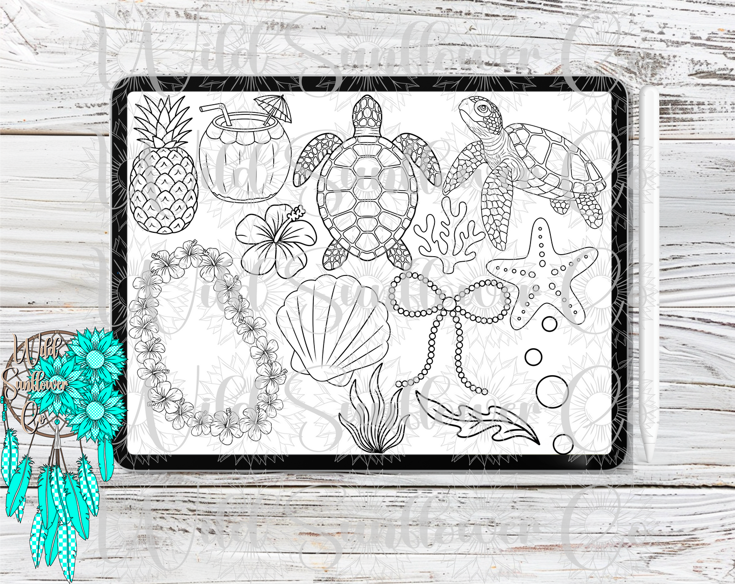 Beachy Sea Procreate Stamps