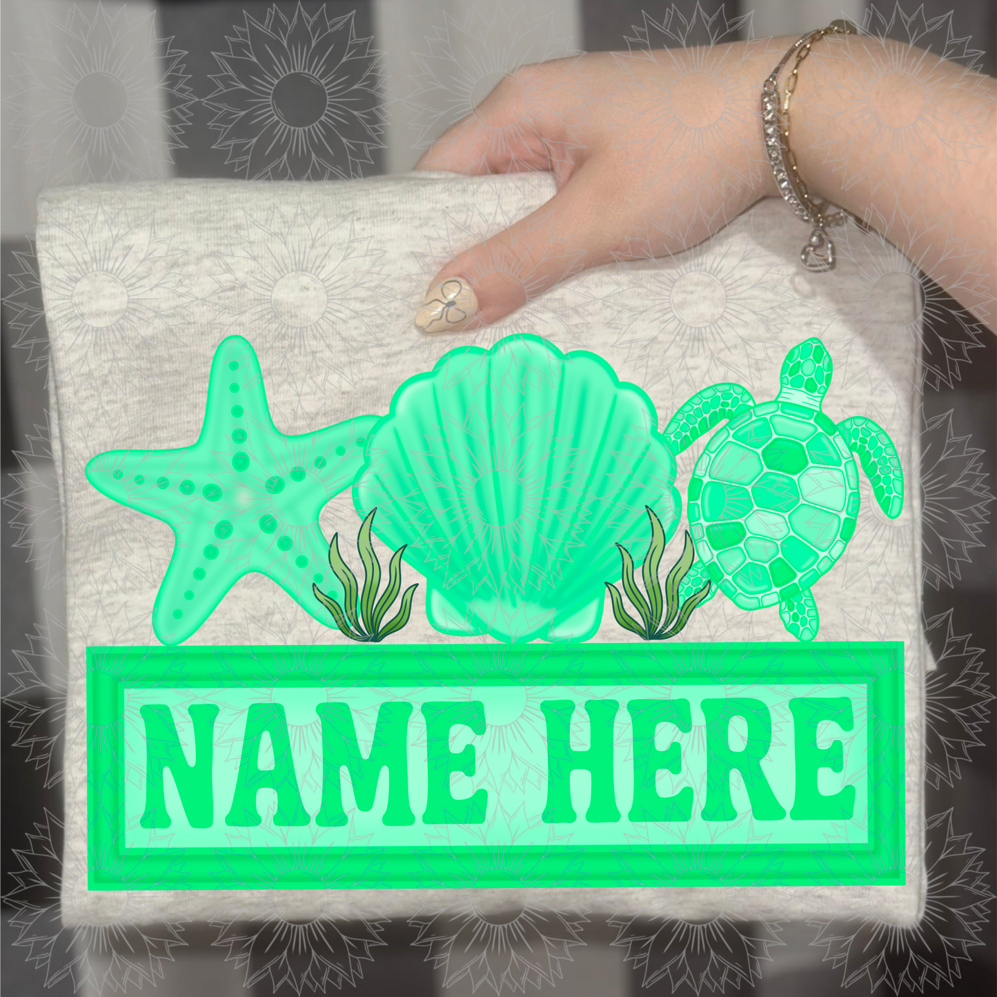 Sea Name Plate Green