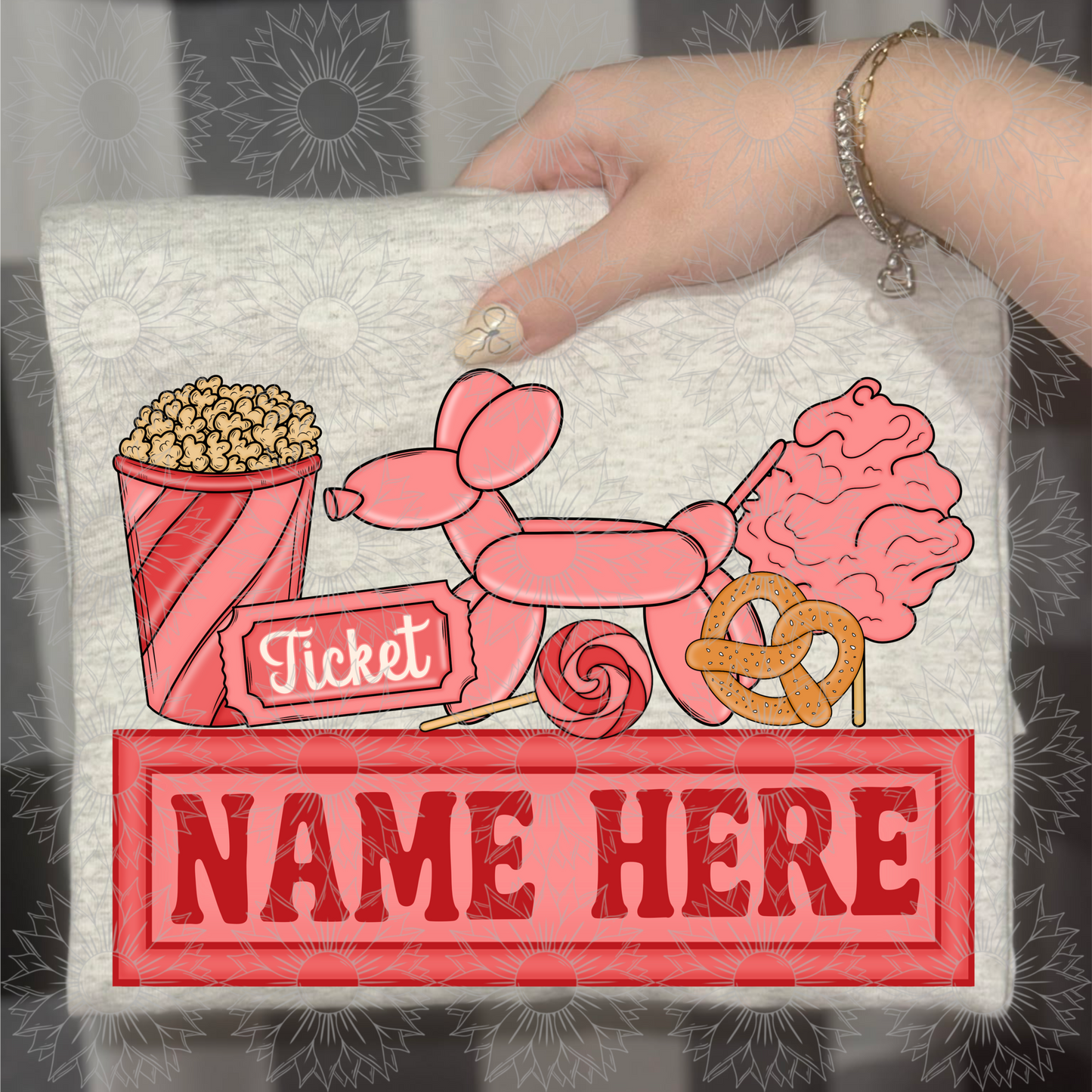 Carnival Name Plate Pink