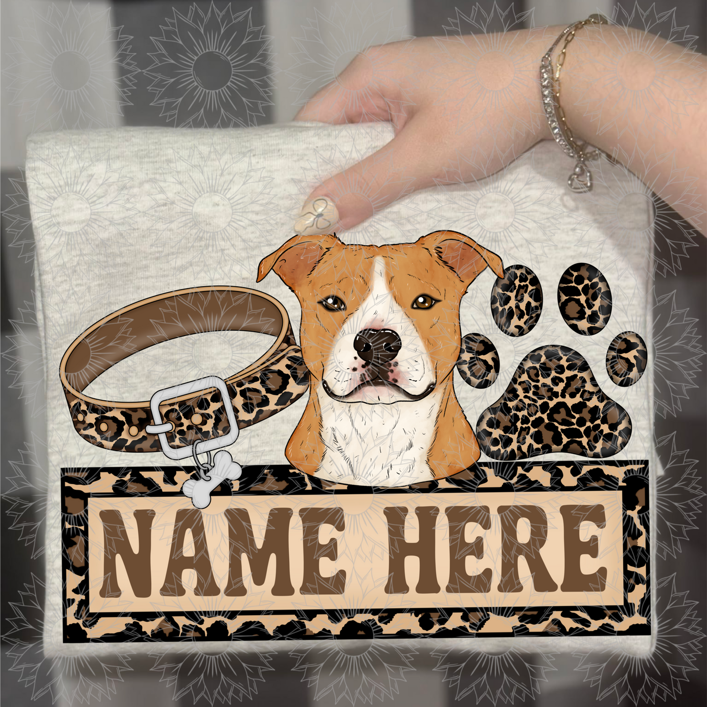Pitbull Name Plate Cheetah