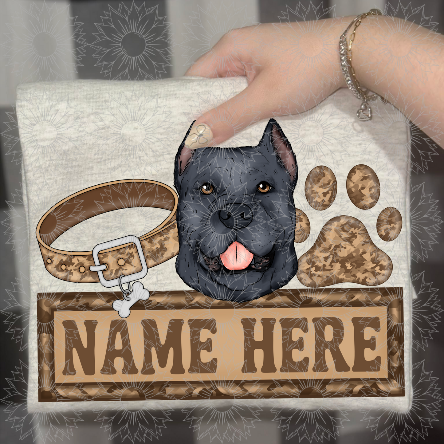 Cane Corso Name Plate Camo