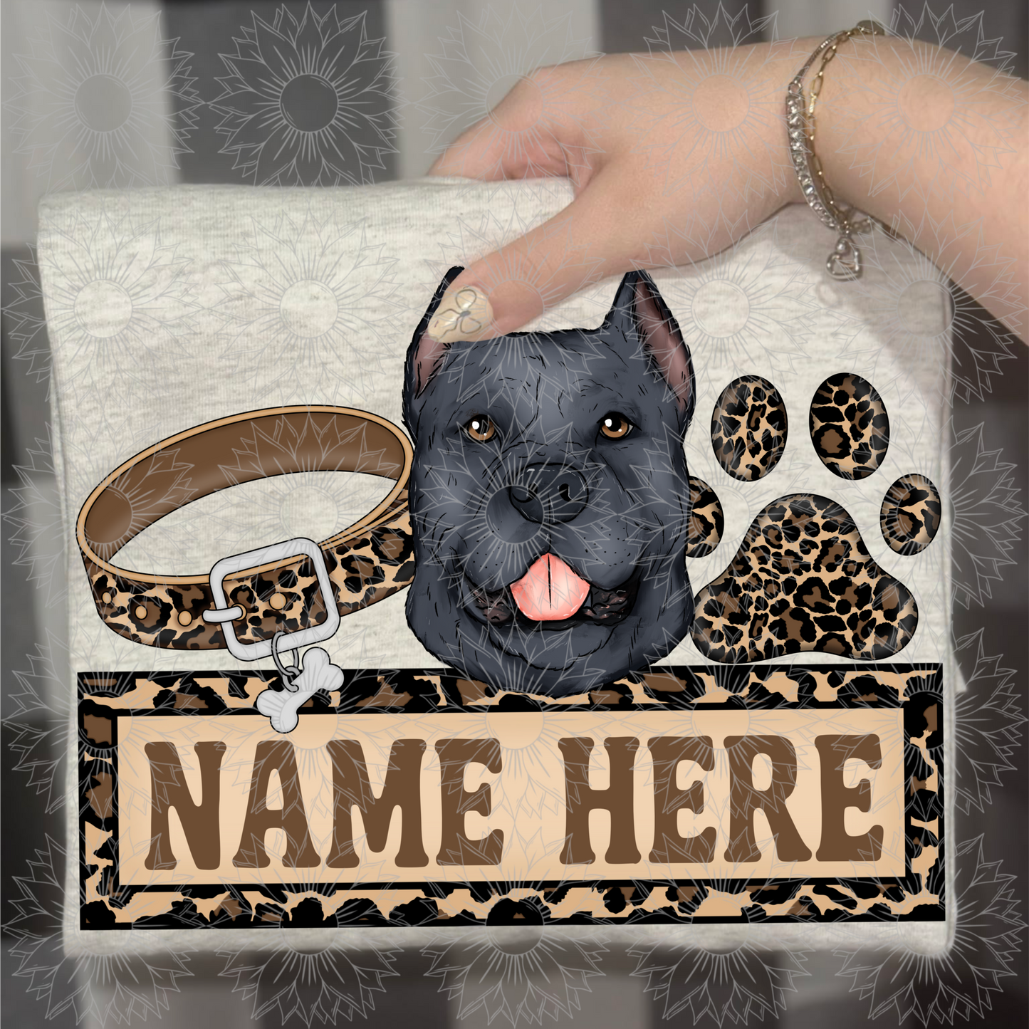 Cane Corso Name Plate Cheetah