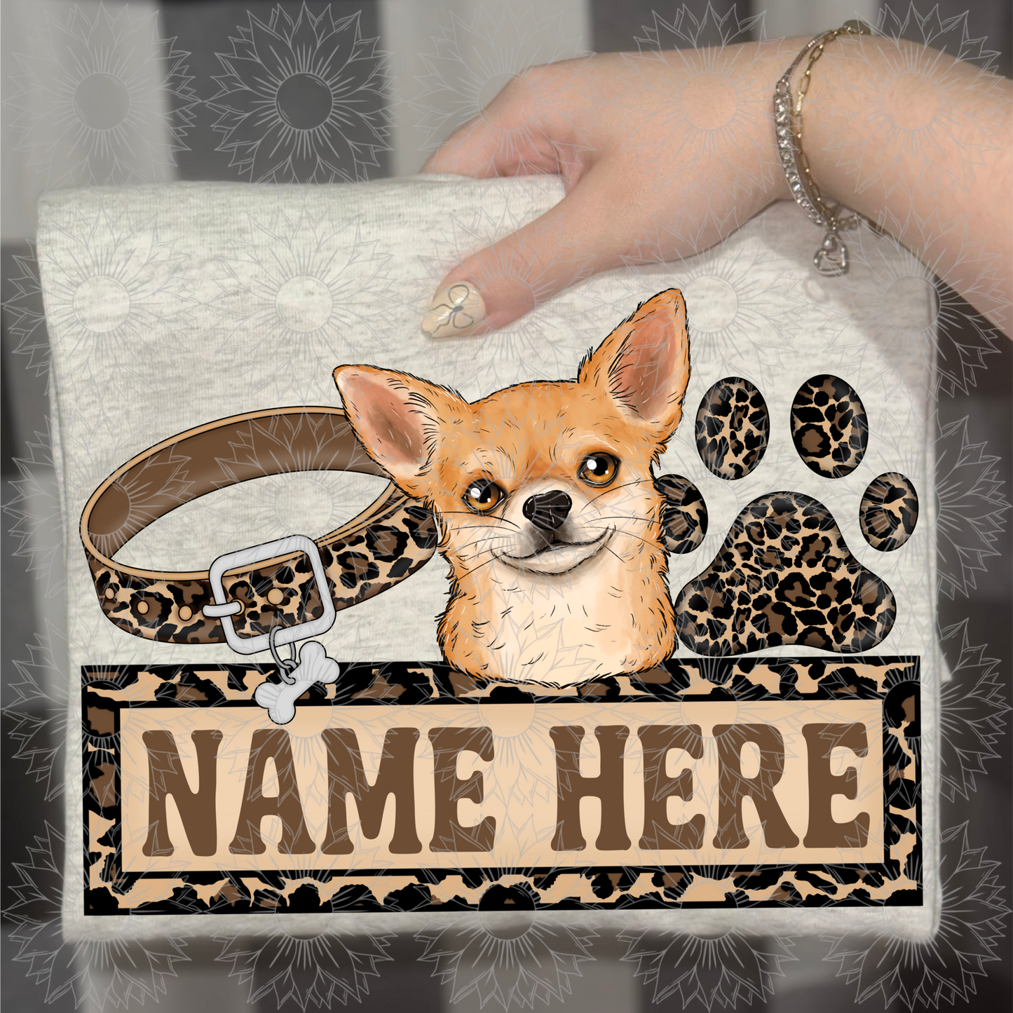 Chihuahua Name Plate Cheetah