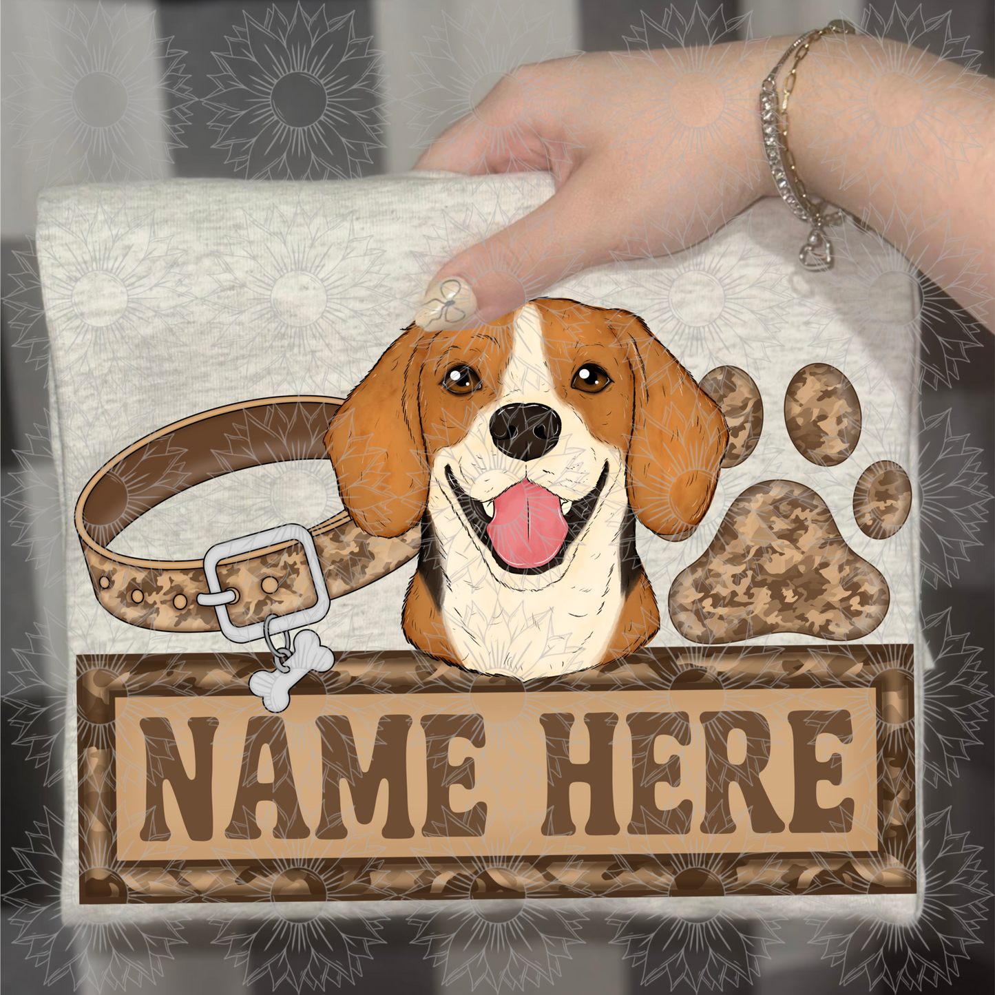 Beagle Name Plate Camo