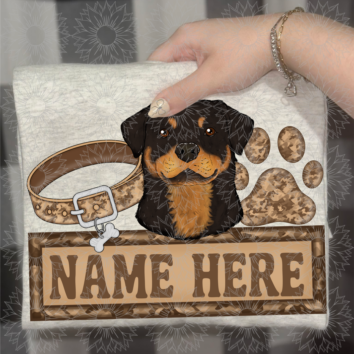 Rottweiler Name Plate Camo