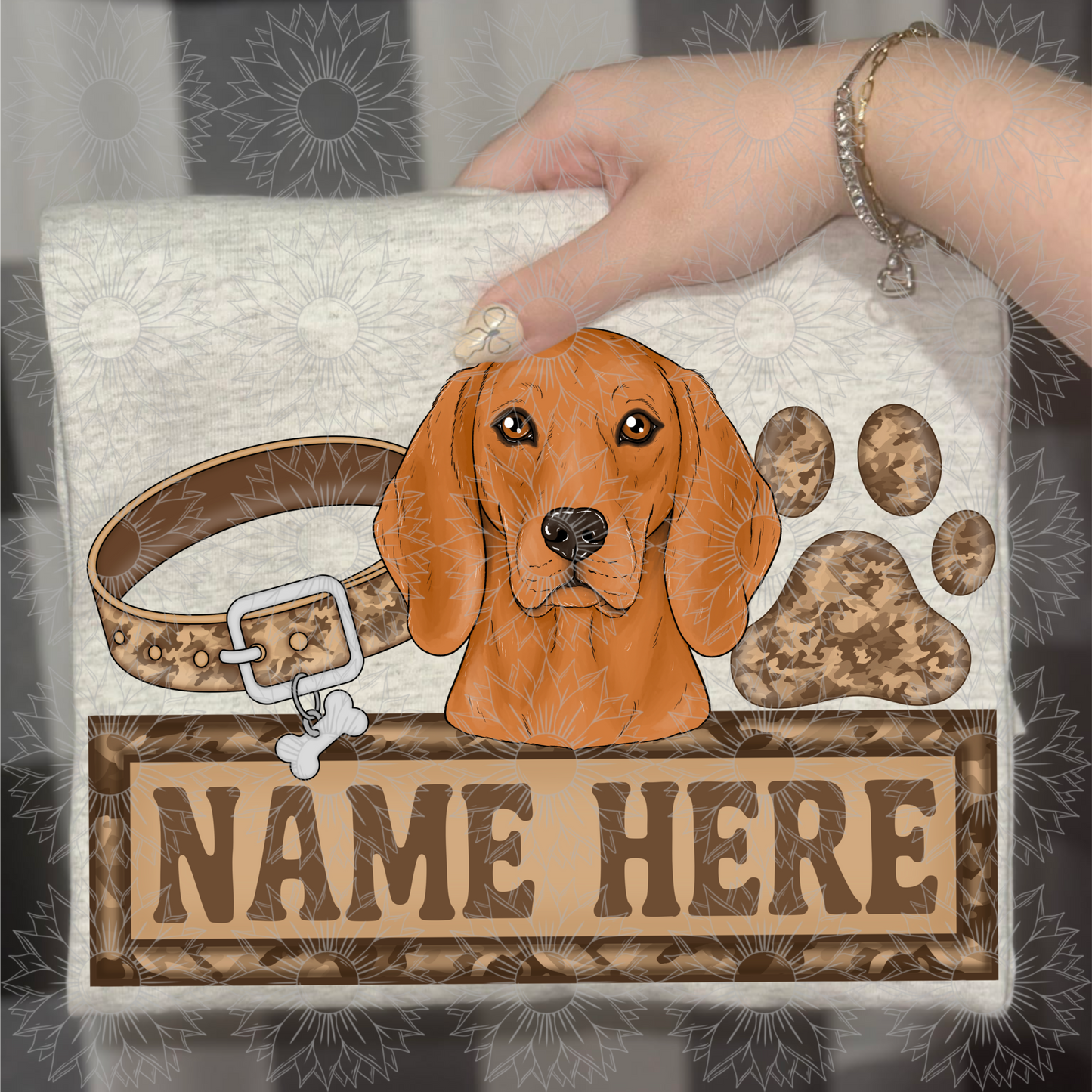 Coon Hound Name Plate Camo