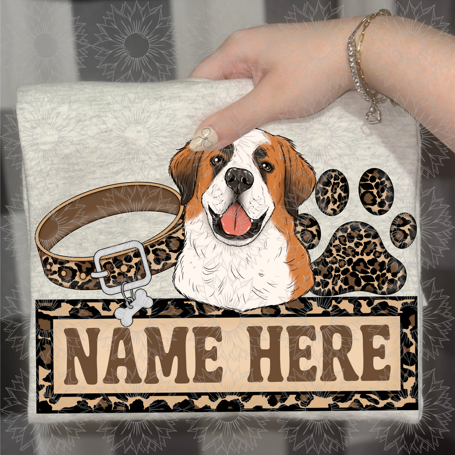 St. Bernard Name Plate Cheetah