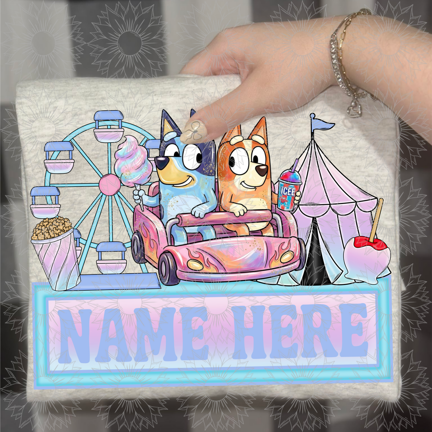 Blue Dog Carnival Name Plate