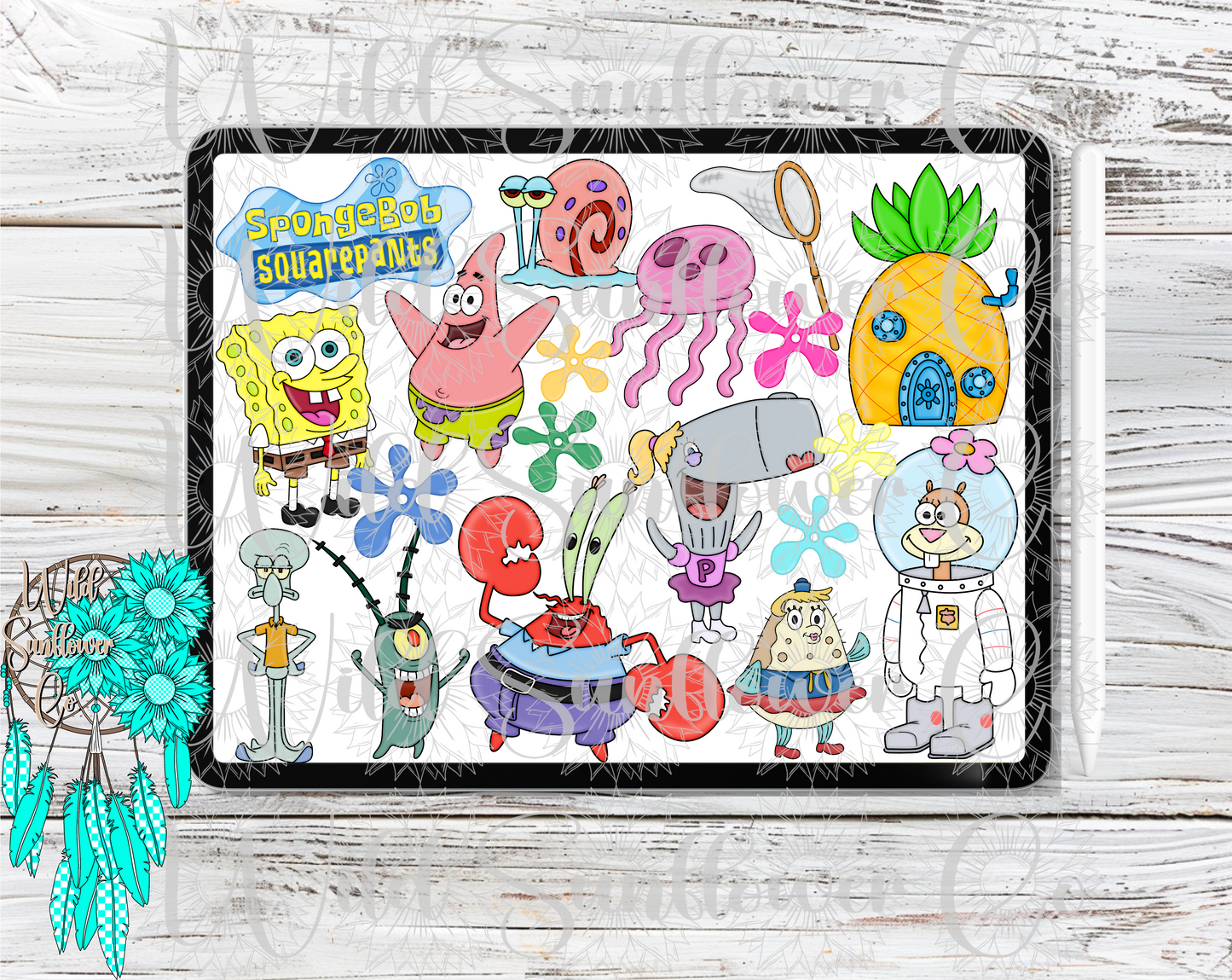 Yellow Sponge Clipart Set