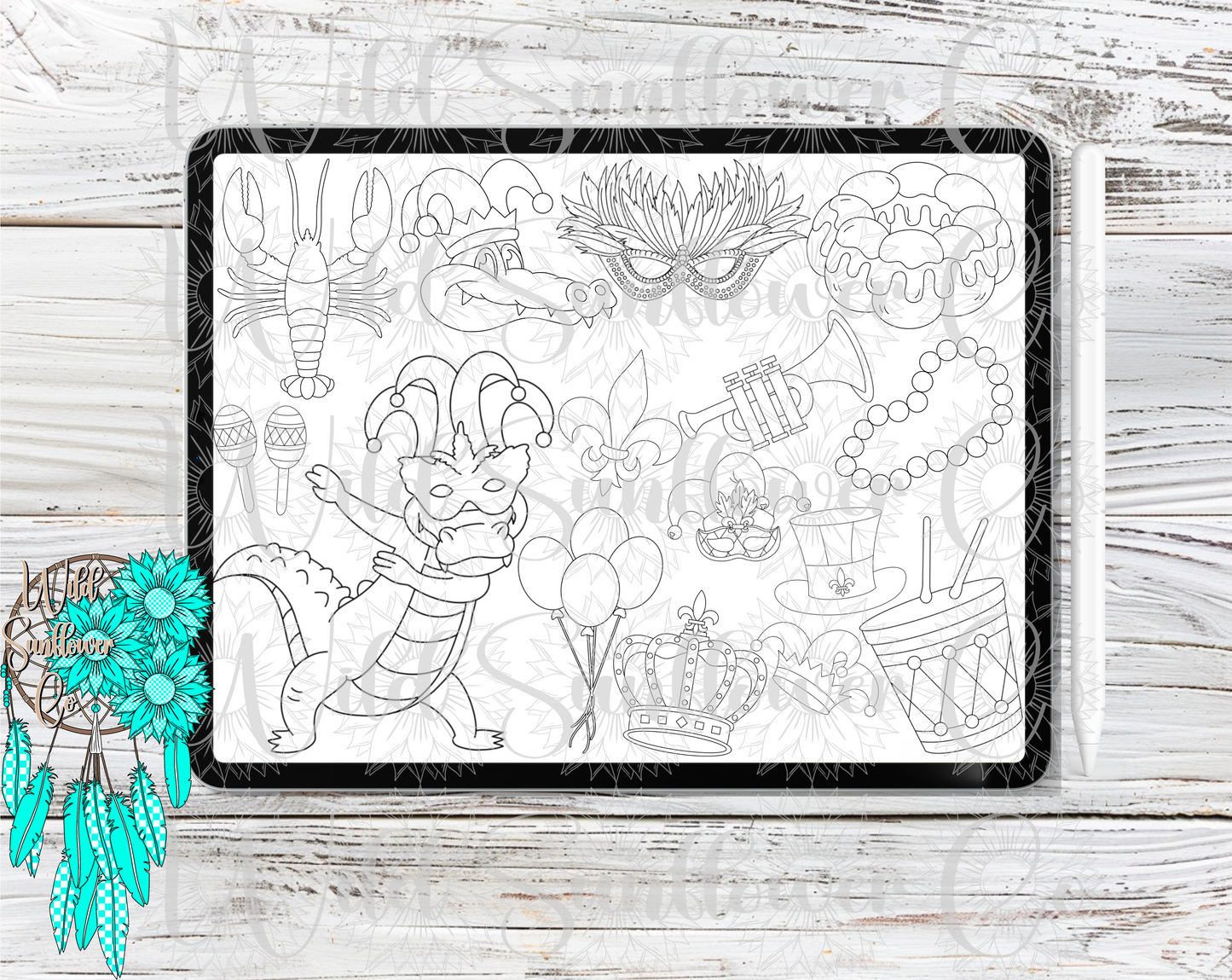 Mardi Gras Procreate Stamps