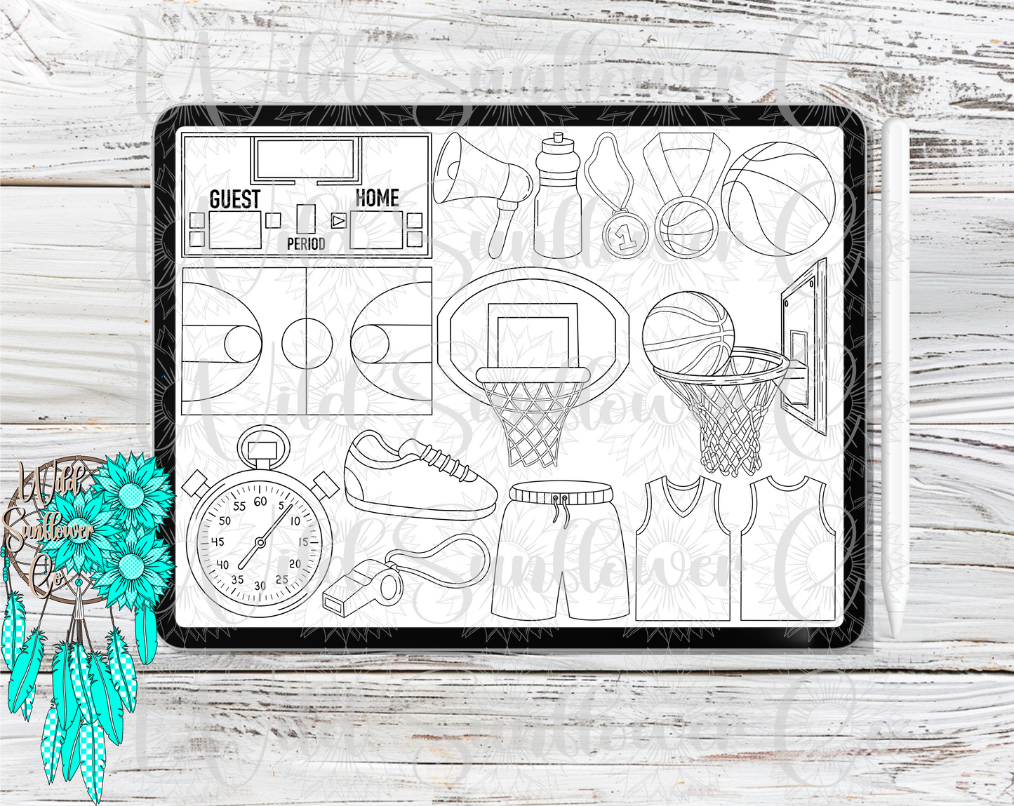 Basketball Procreate Stamps