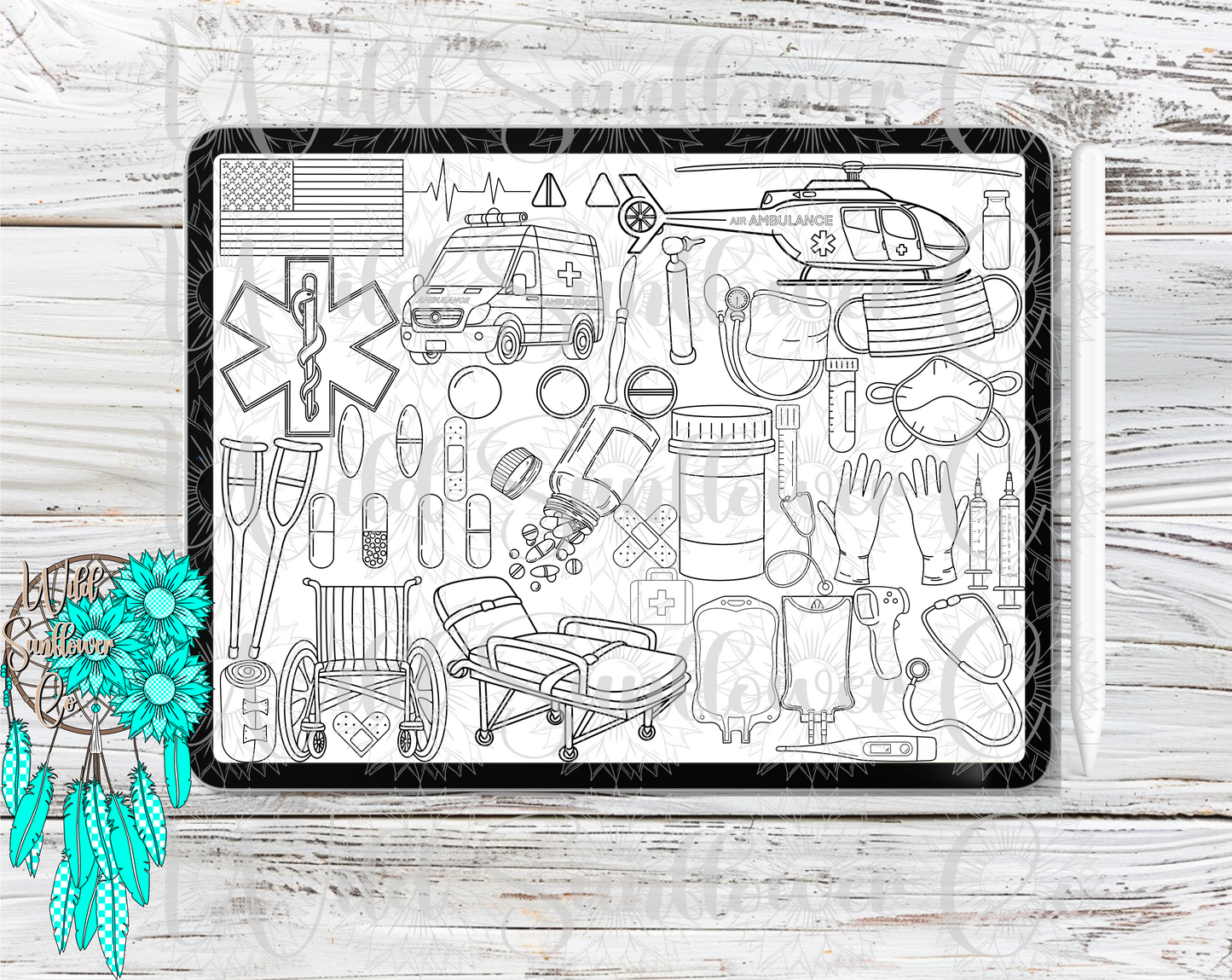 Medical Procreate Stamp Set