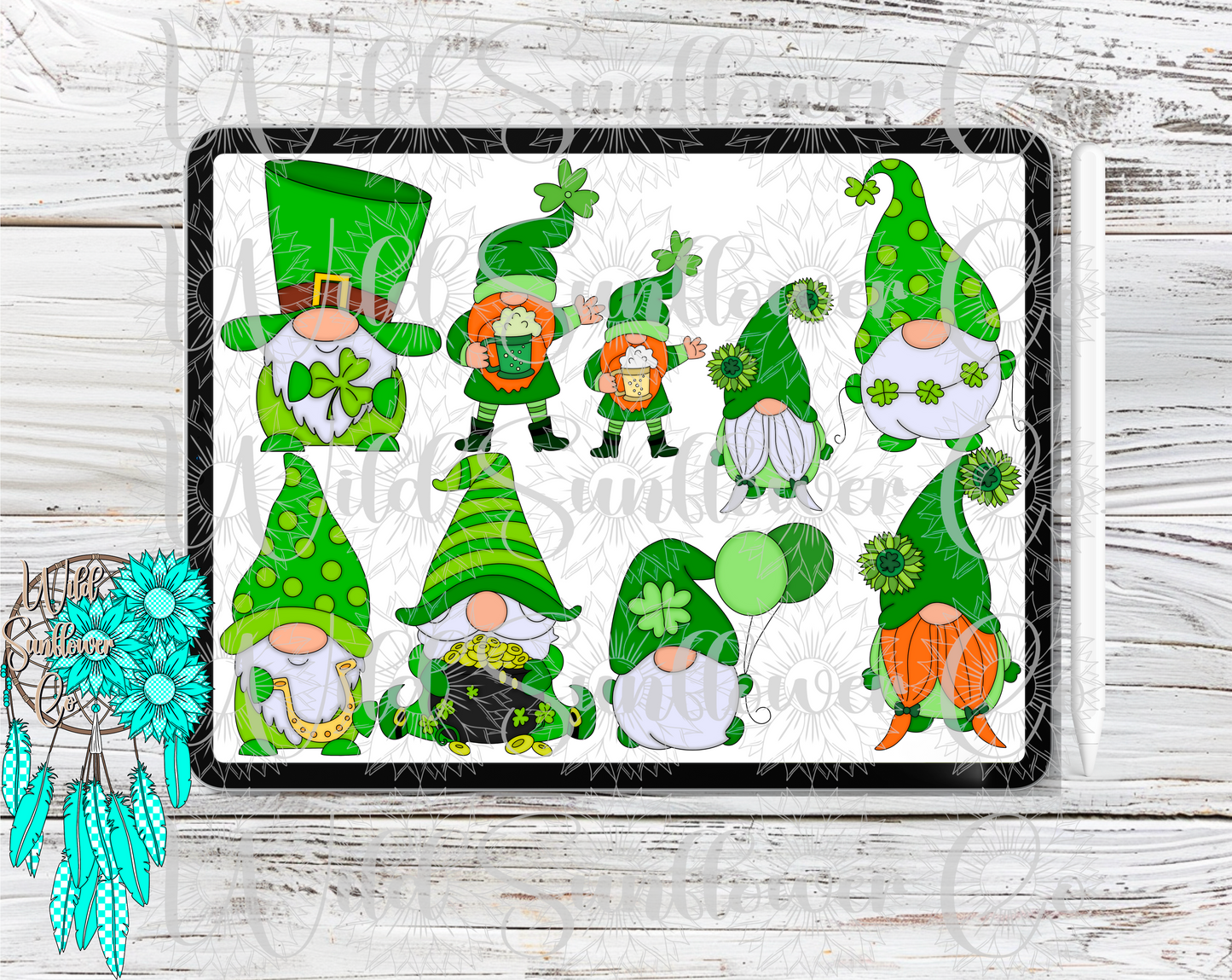 St. Patty Gnomes Clipart Set