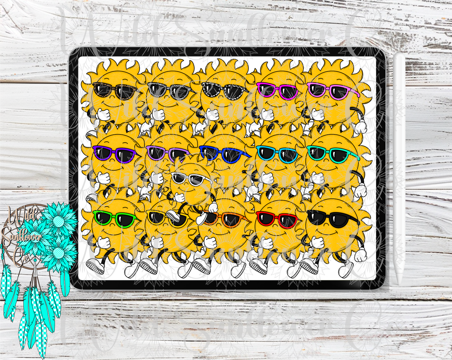 Cool Sunshine Clipart Set