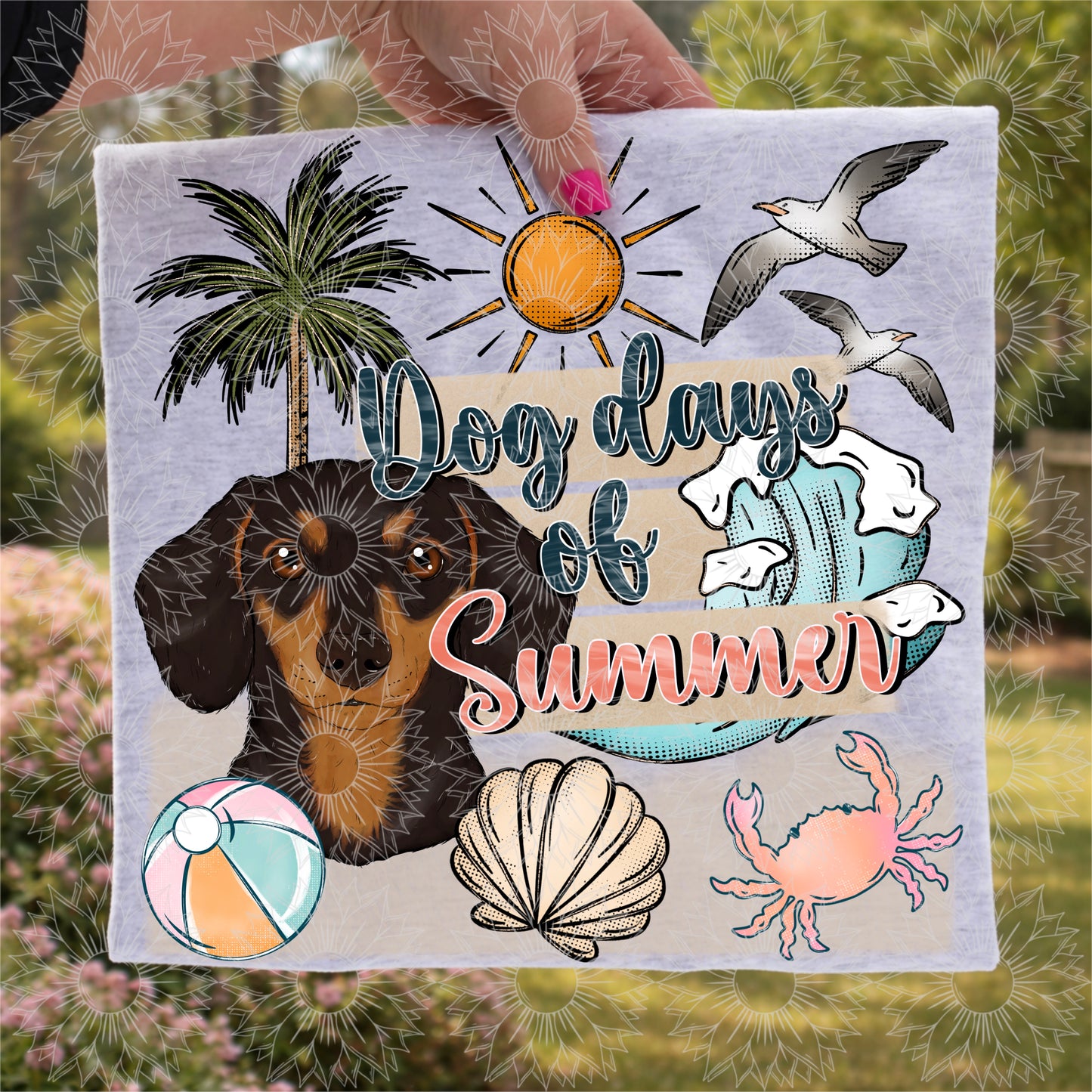 Dog Days of Summer Daschund Black & Tan