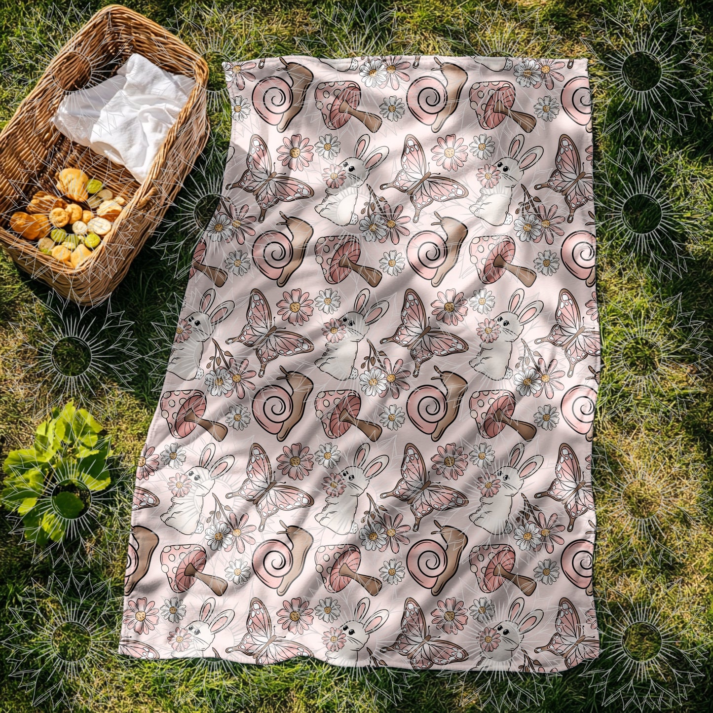 Spring Bunny/Mushroom Seamless