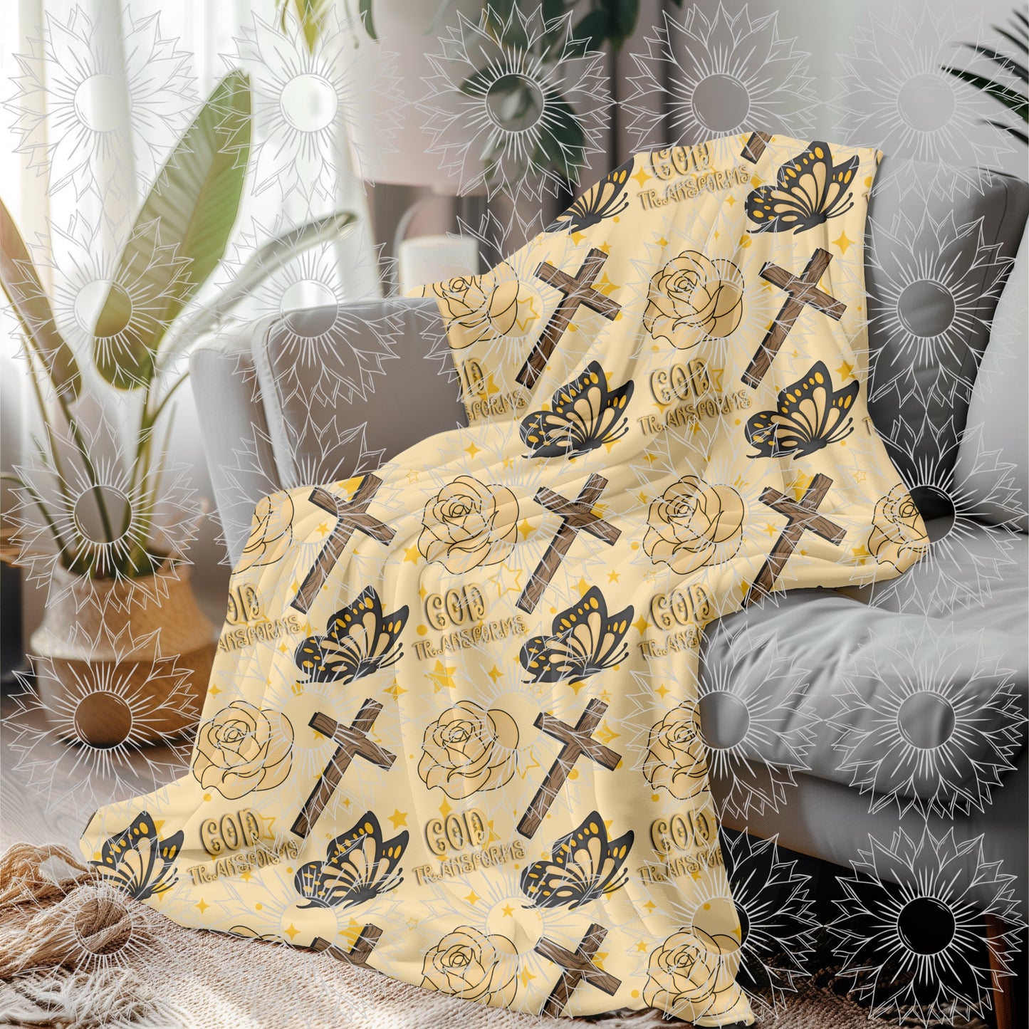 God's Unfailing Love Transforms Us Orange Seamless