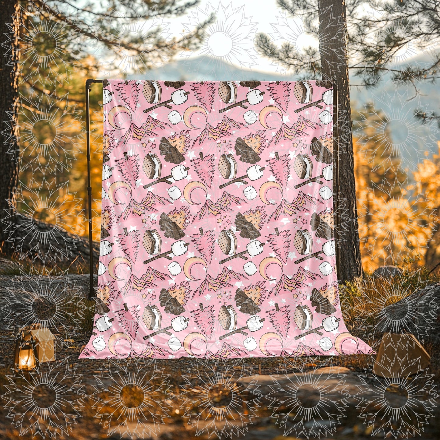 Camping Vibes Seamless Pink