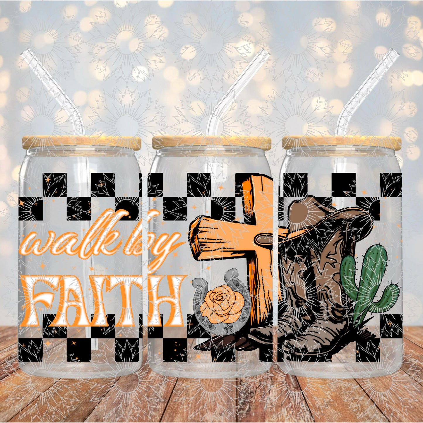Walk By Faith 16OZ Orange