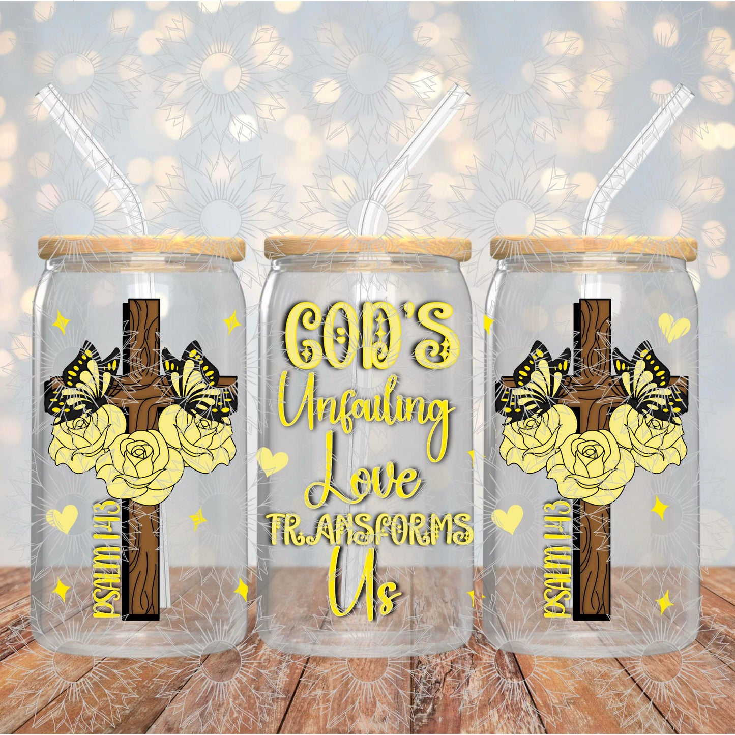 God's Unfailing Love Transforms Us Yellow 16OZ