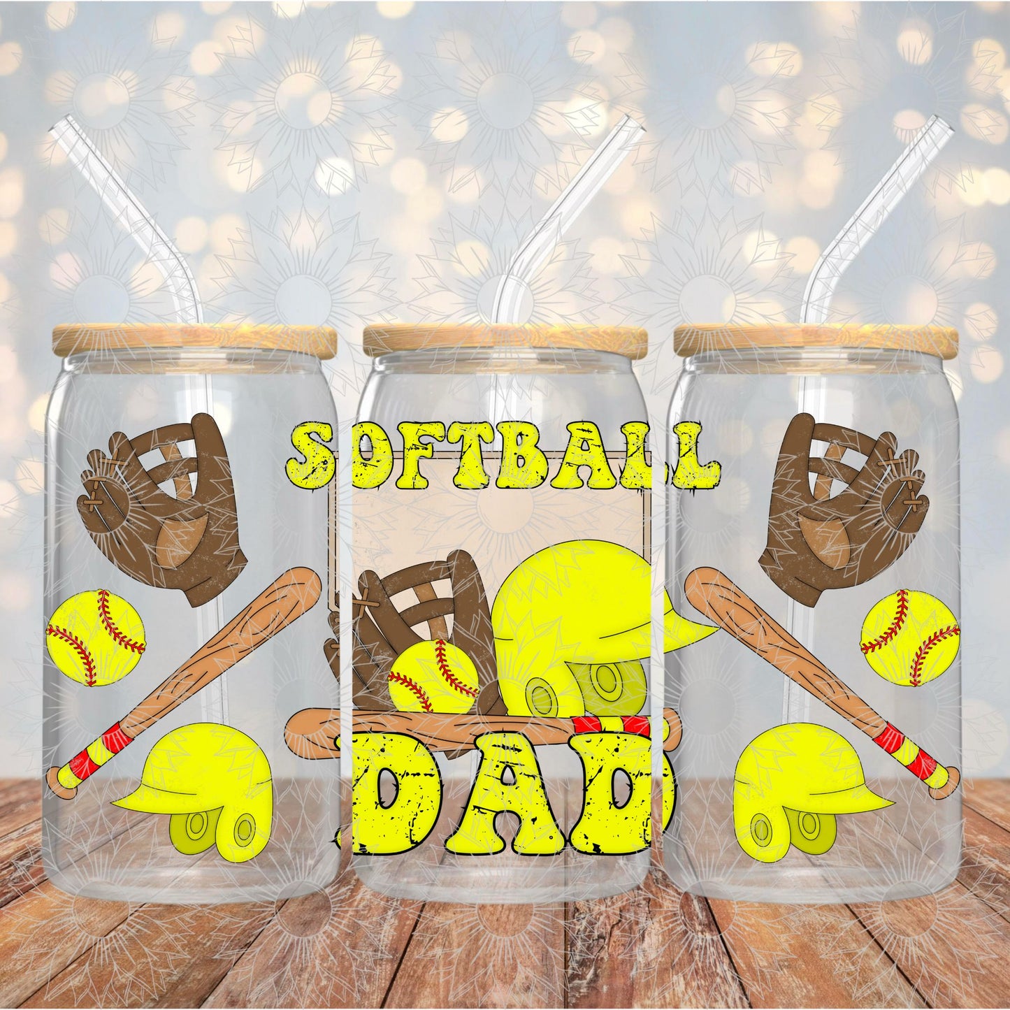 Softball Dad Grunge 16OZ