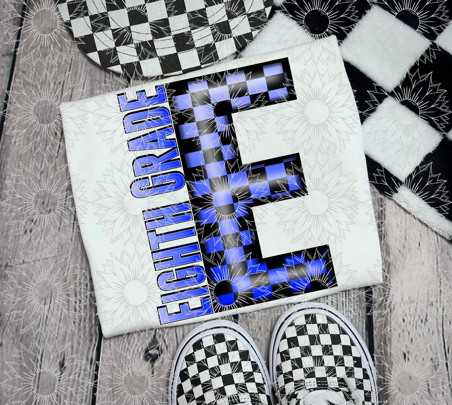 Eighth Grade Blue Checkered