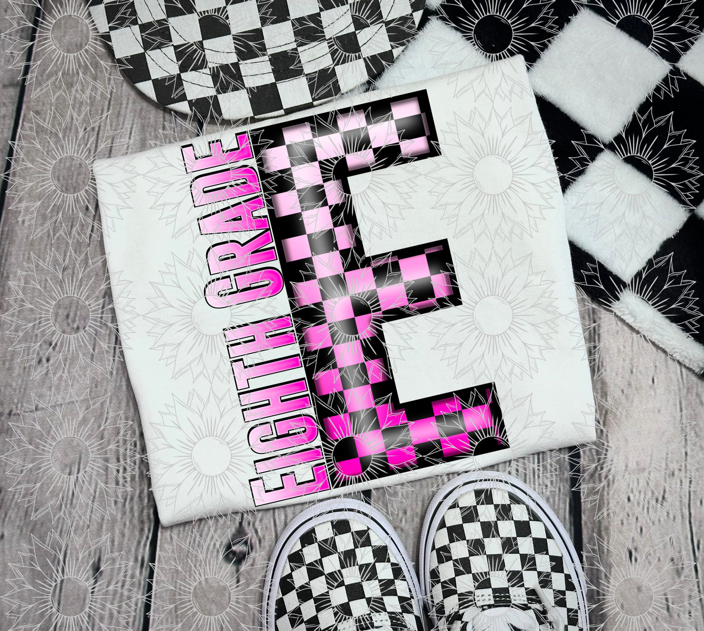 Eighth Grade Pink Checkered