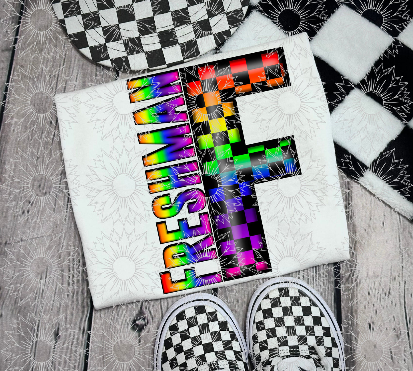 Freshman Rainbow Checkered