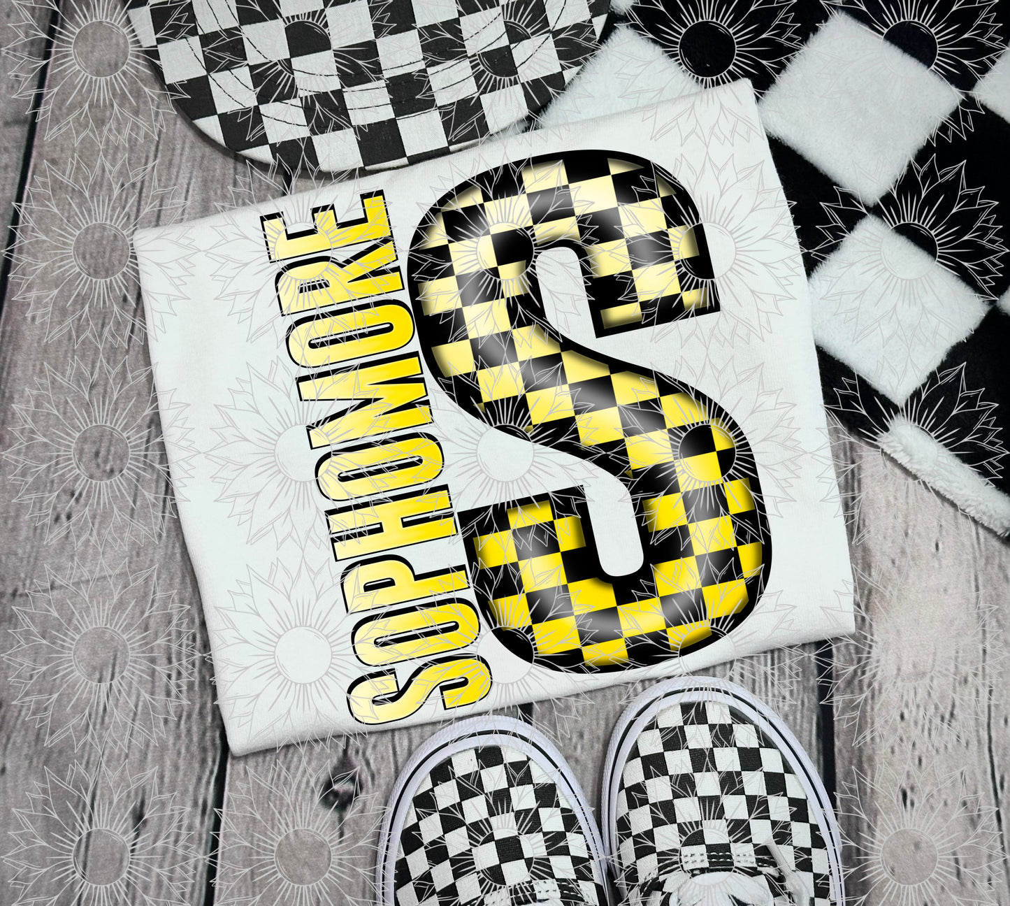 Sophomore Yellow Checkered