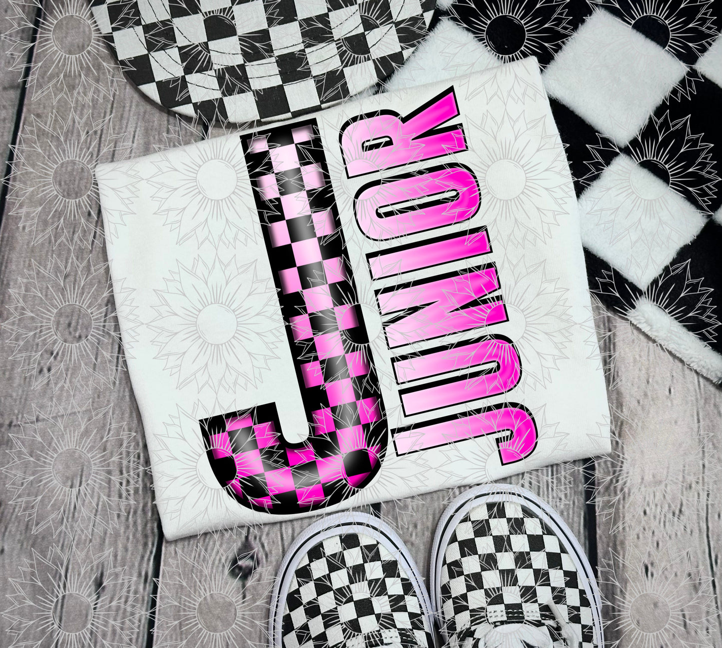Junior Pink Checkered