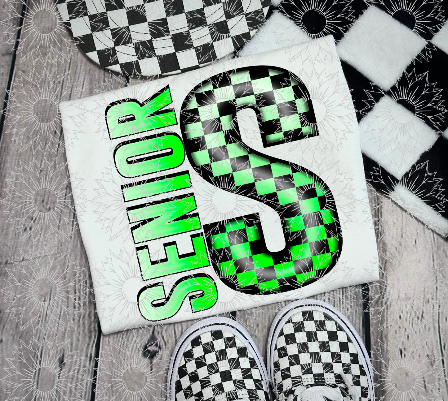Senior Green Checkered