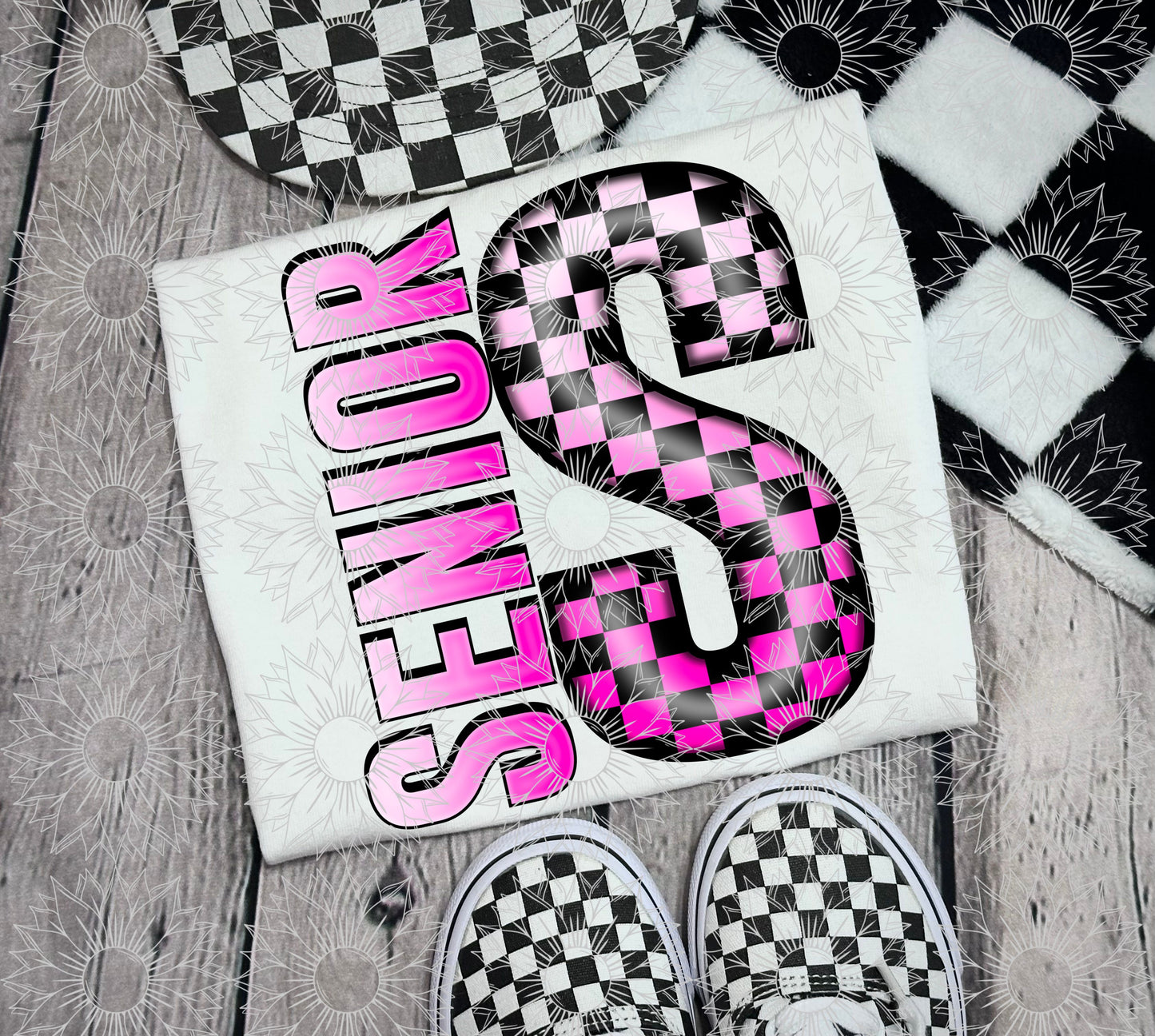 Senior Pink Checkered