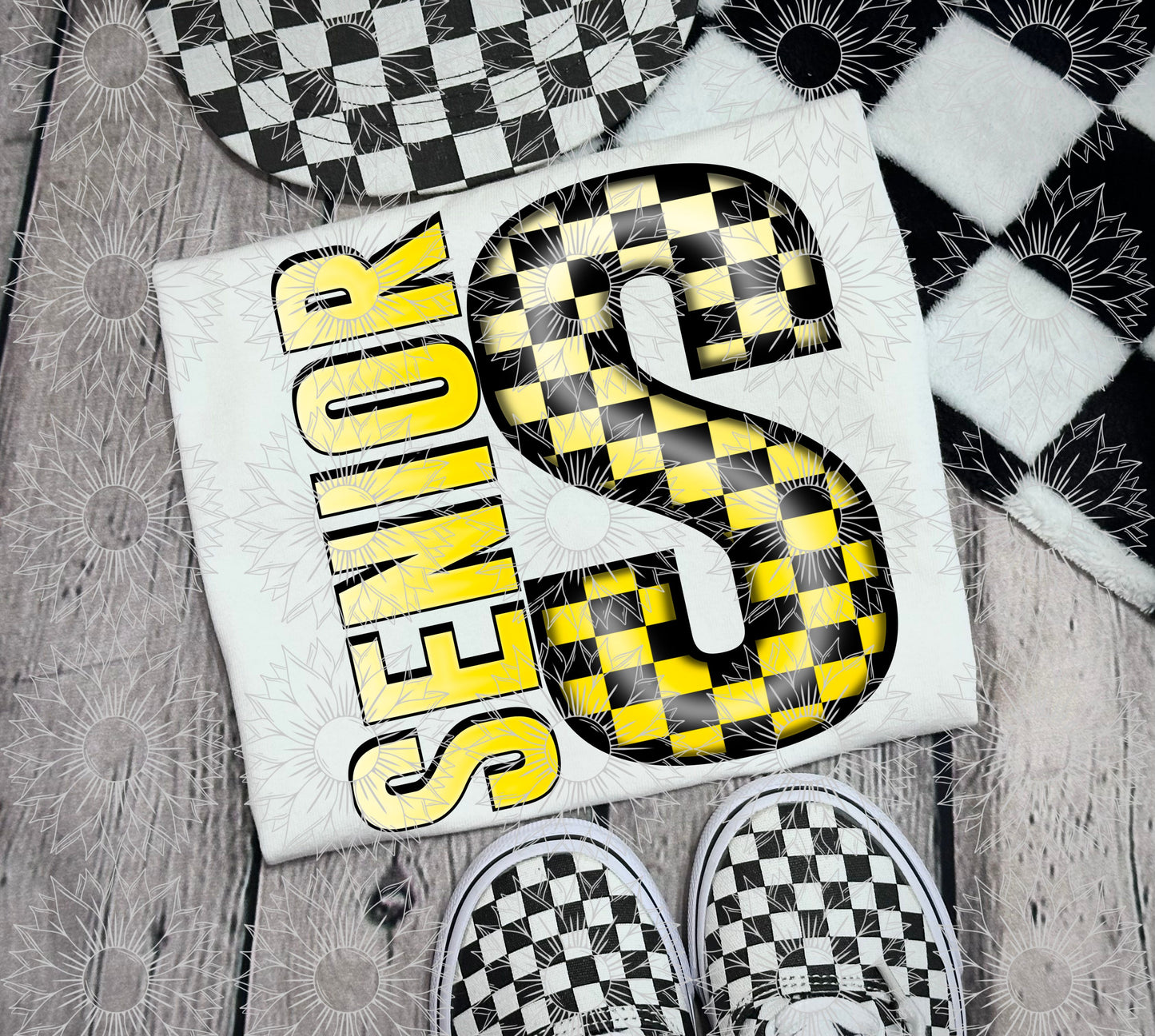 Senior Yellow Checkered