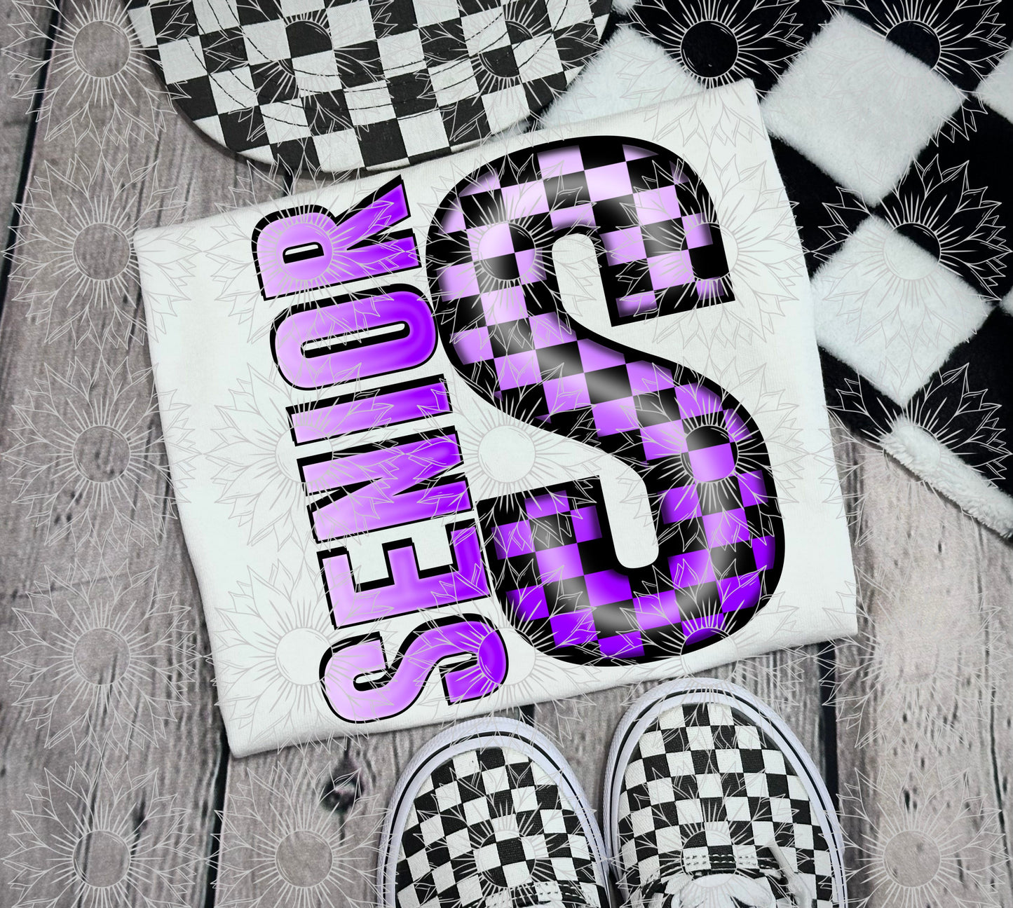 Senior Purple Checkered