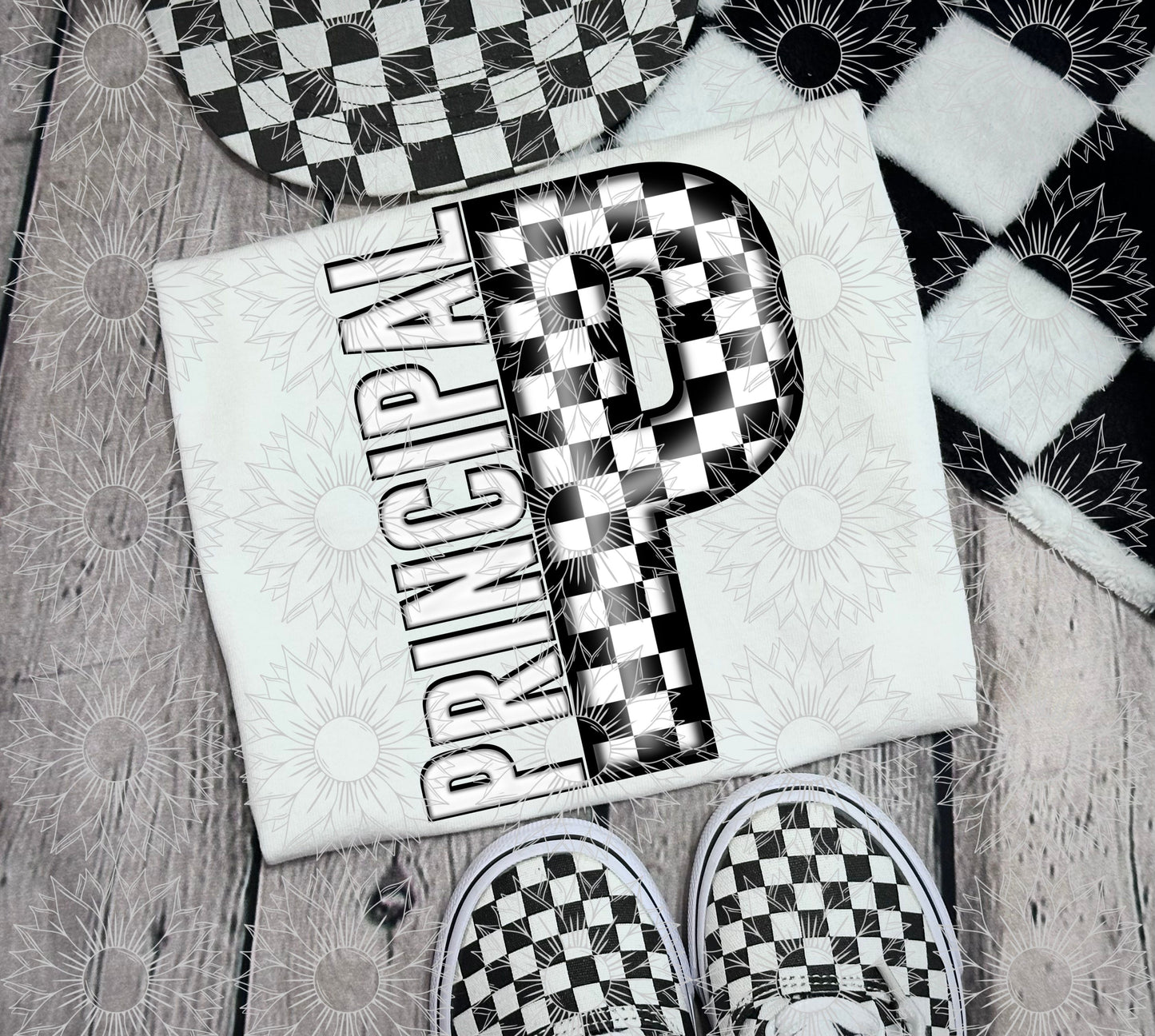 Principal Black Checkered