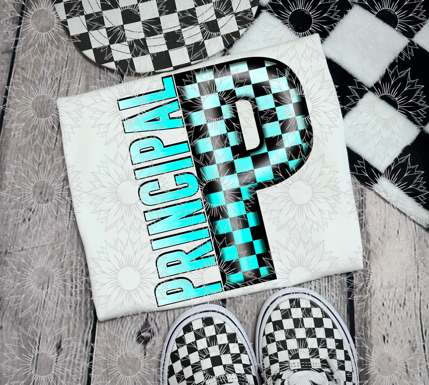 Principal Turquoise Checkered