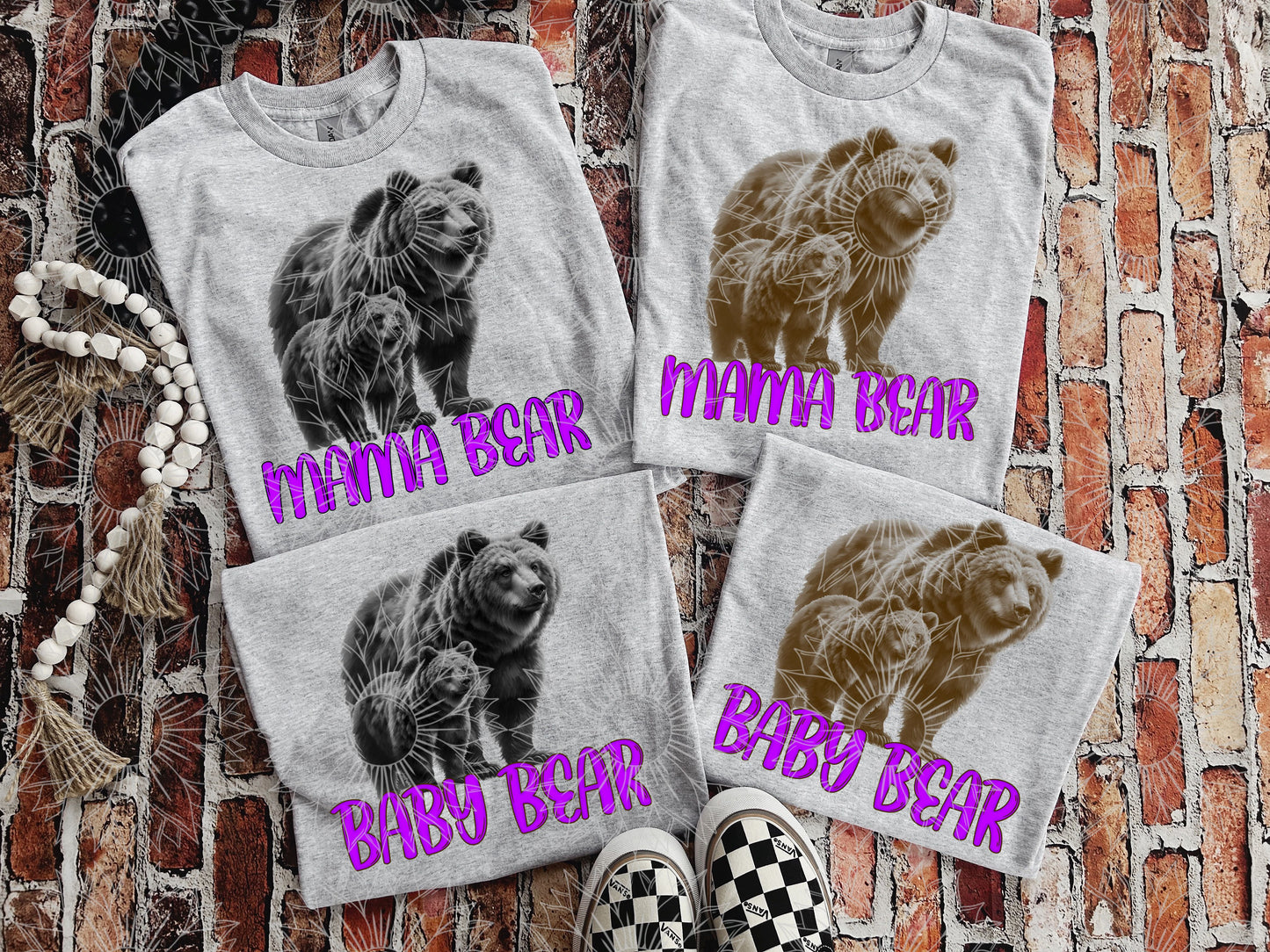 Mama & Baby Bear Purple