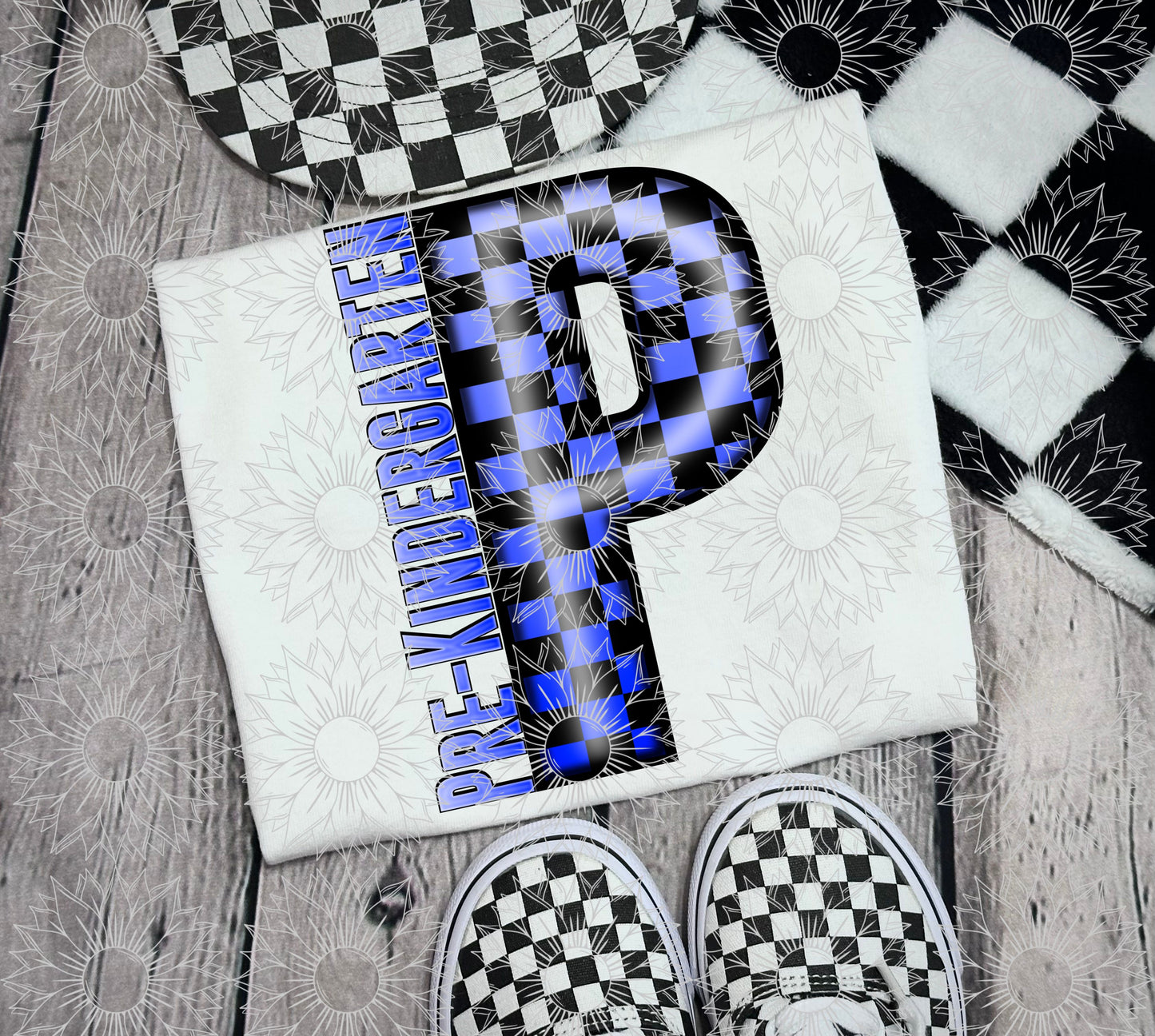 Pre-Kindergarten Blue Checkered