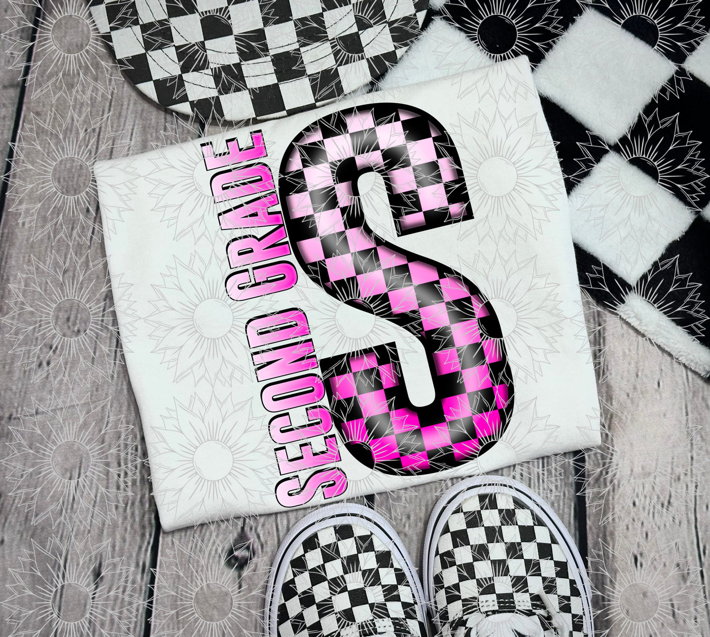 Second Grade Pink Checkered
