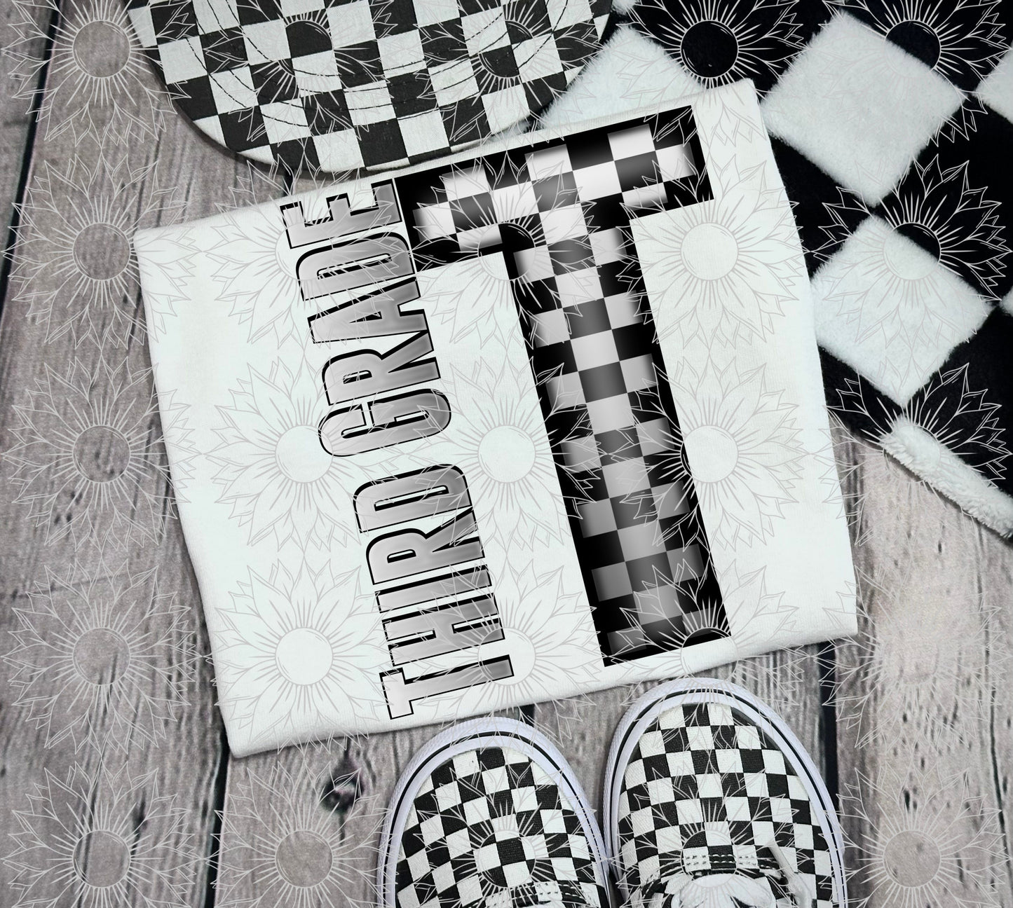 Third Grade Gray Checkered