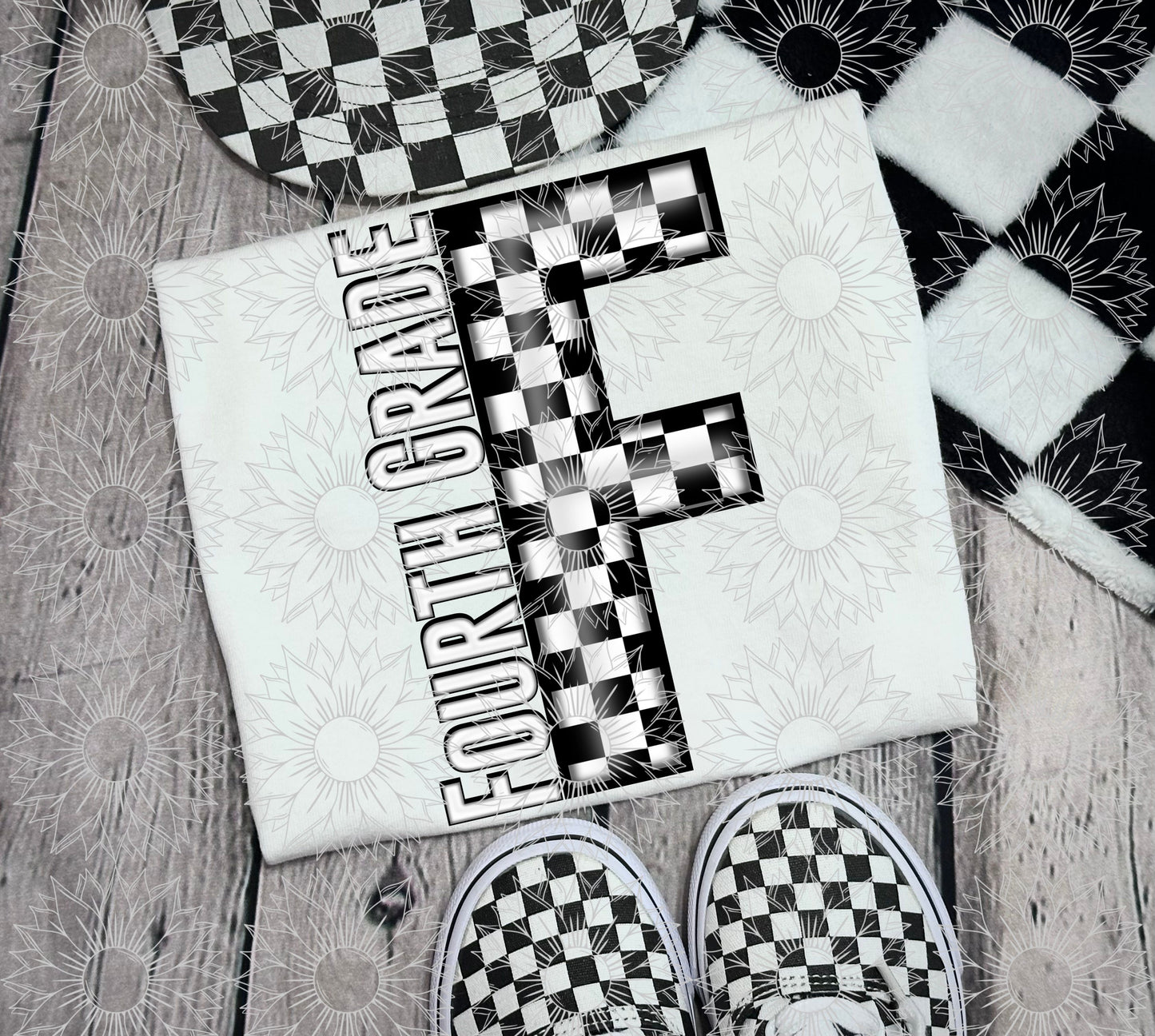 Fourth Grade Black Checkered