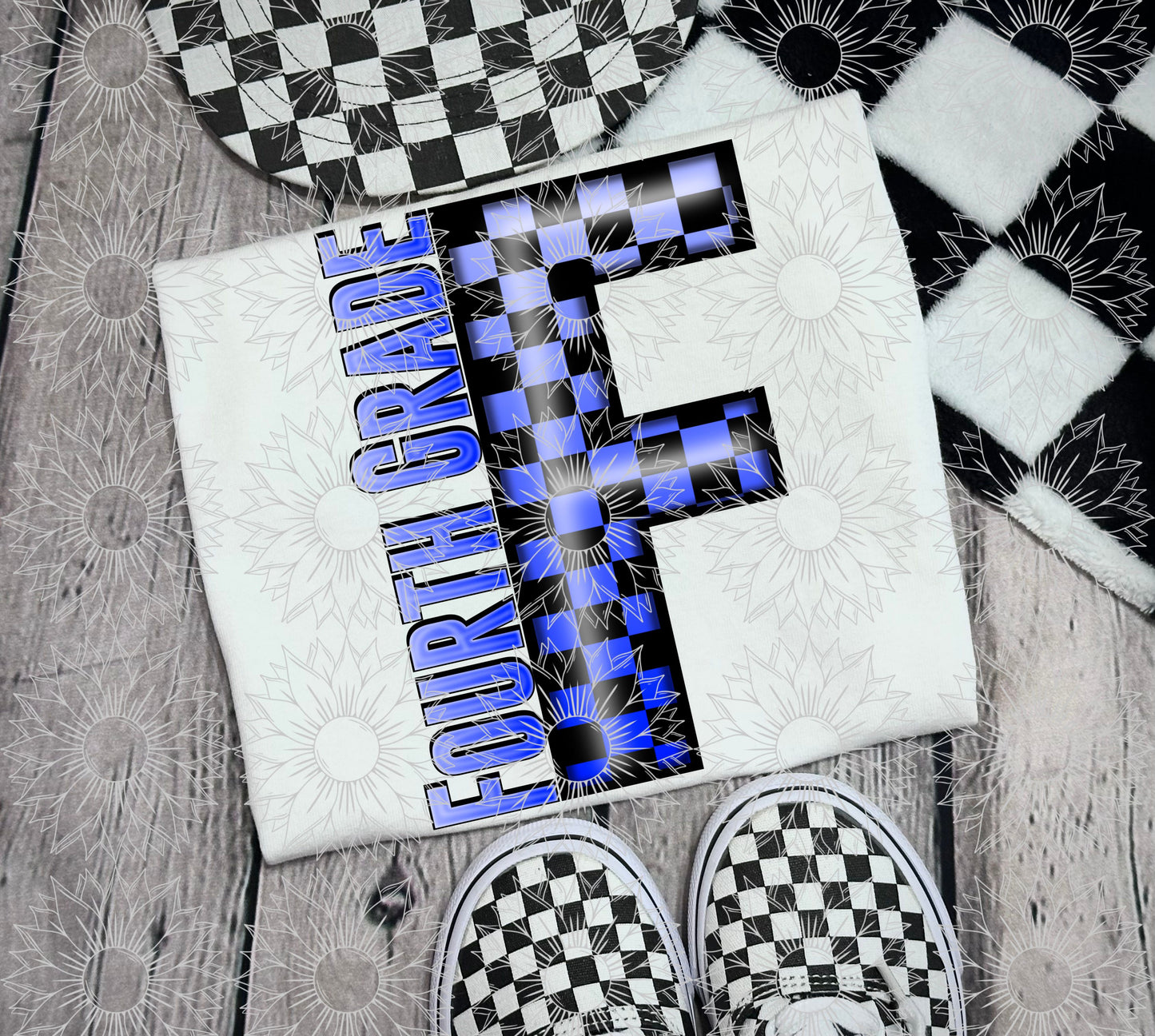 Fourth Grade Blue Checkered