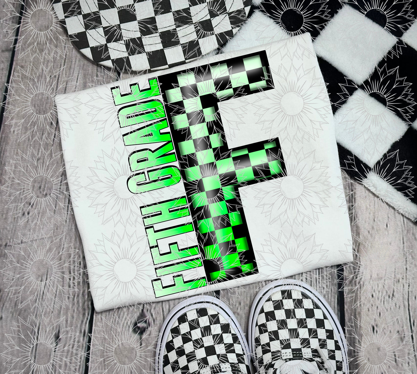 Fifth Grade Green Checkered